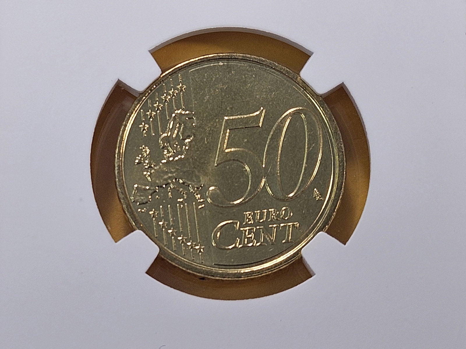 NGC 2009 Belgium 50 Cents in Mint State 64 - 4
