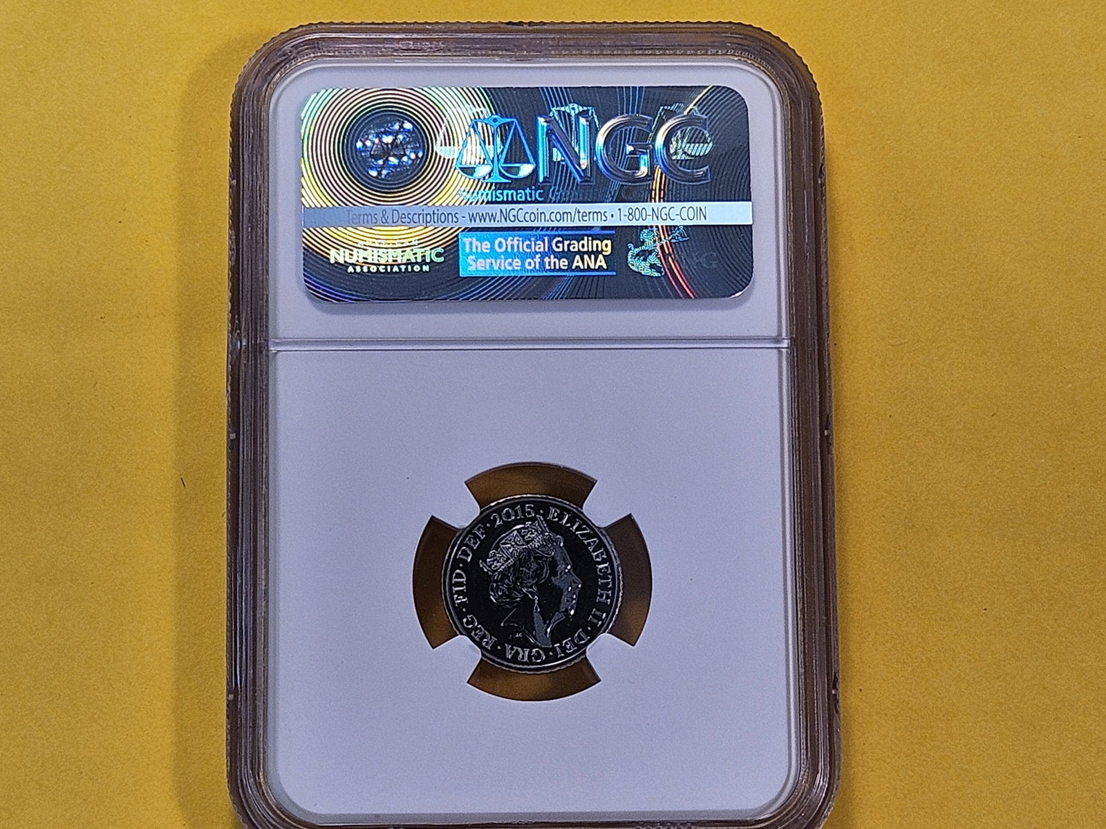 NGC 2015 Great Britain 5 Pence in Mint State 67 Deep Proof Like - 3