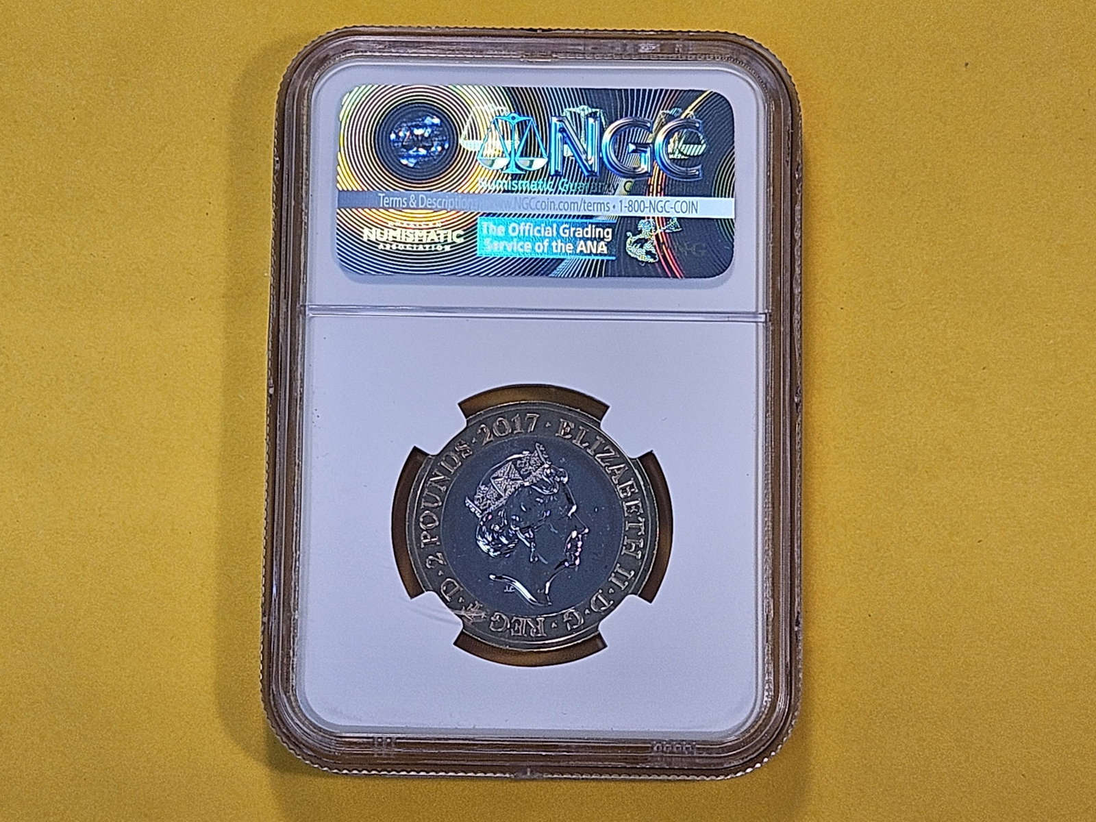 GEM! NGC 2017 Great Britain Two Pounds in Mint State 65 Deep Proof Like - 3