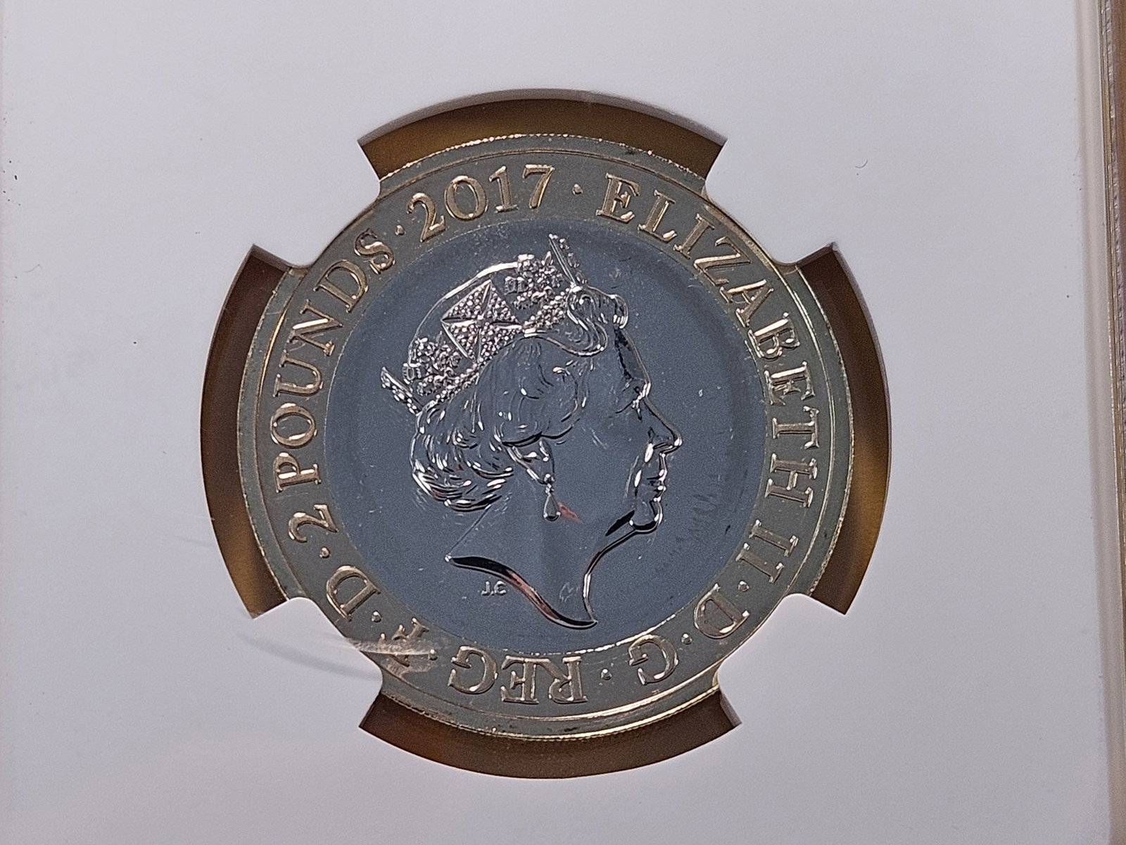 GEM! NGC 2017 Great Britain Two Pounds in Mint State 65 Deep Proof Like - 4