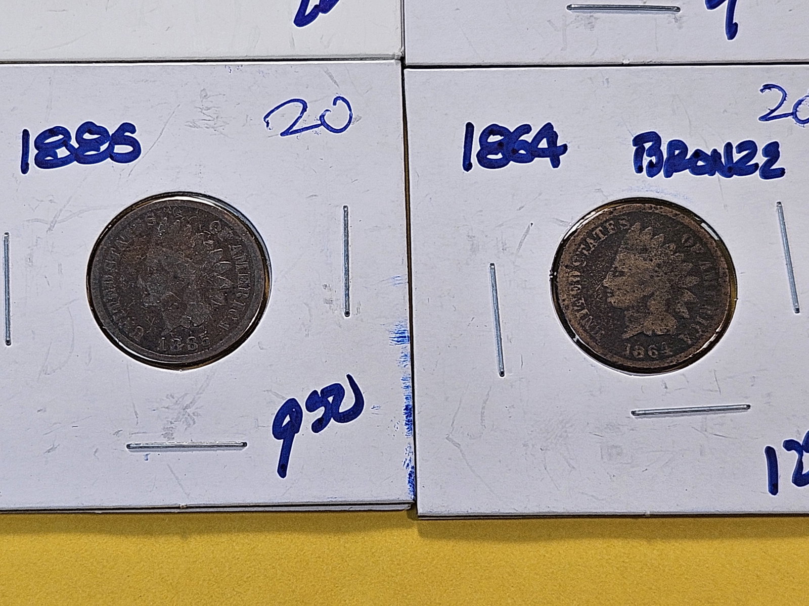 Four Circulated Indian Head Cents - 3