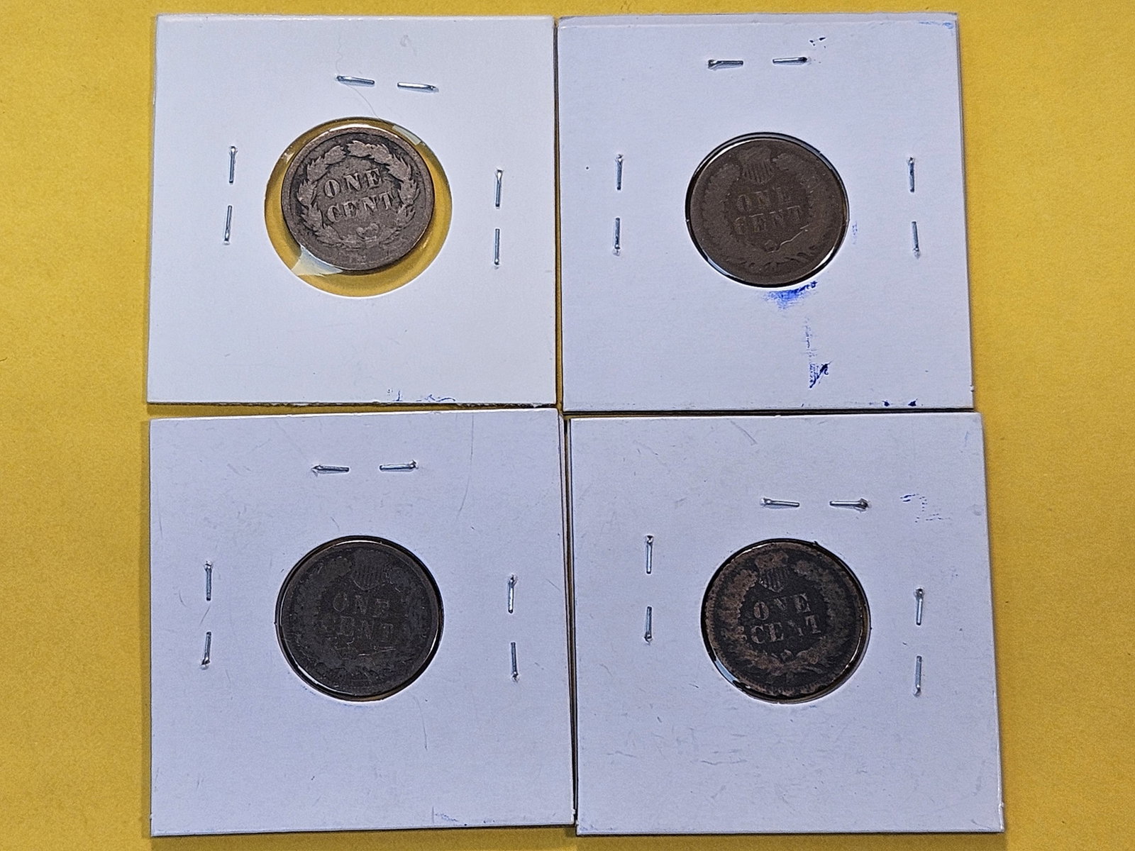 Four Circulated Indian Head Cents - 4
