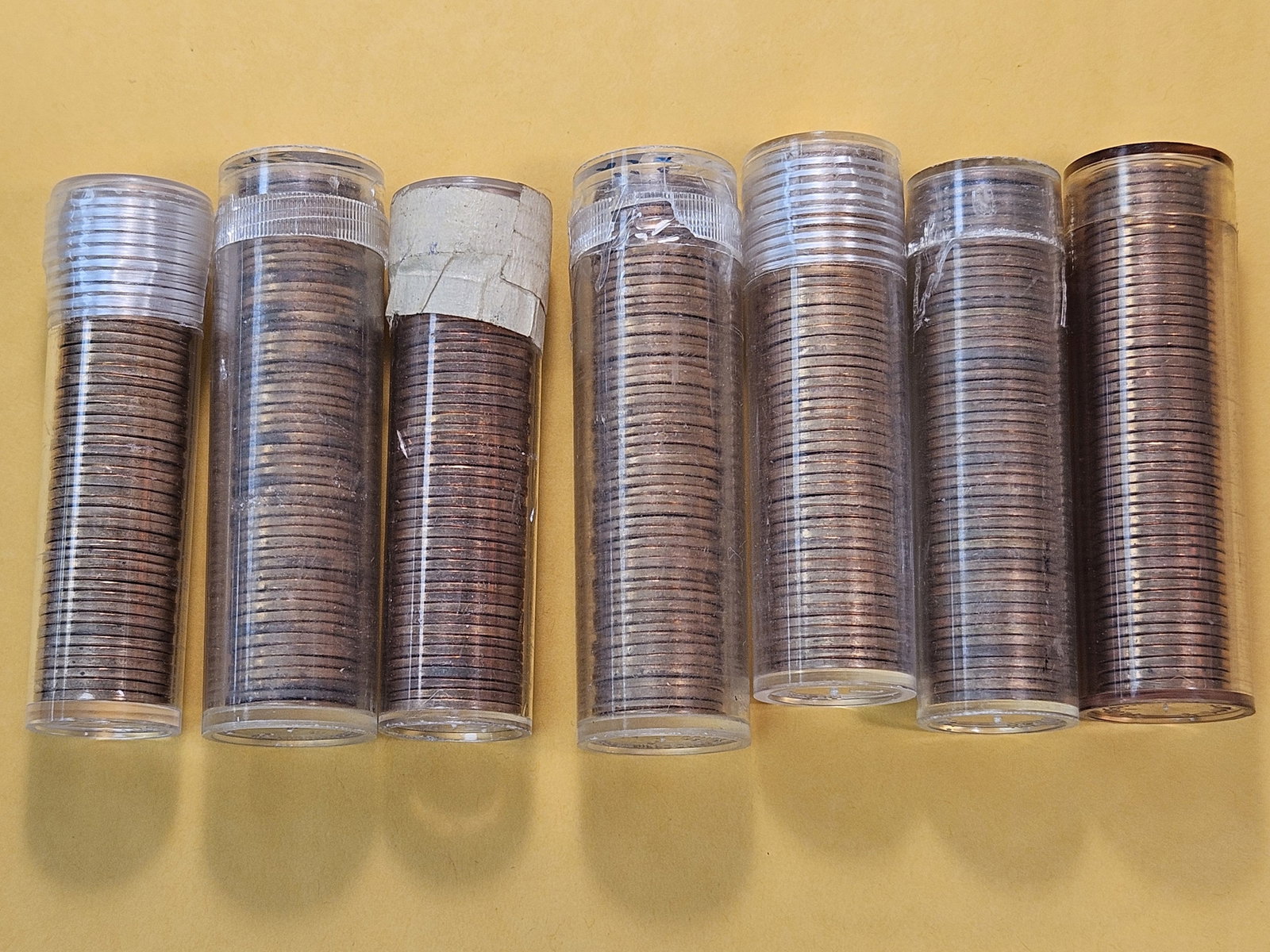 Seven Brilliant Uncirculated Full Rolls of Lincoln Memorial Cents - 2