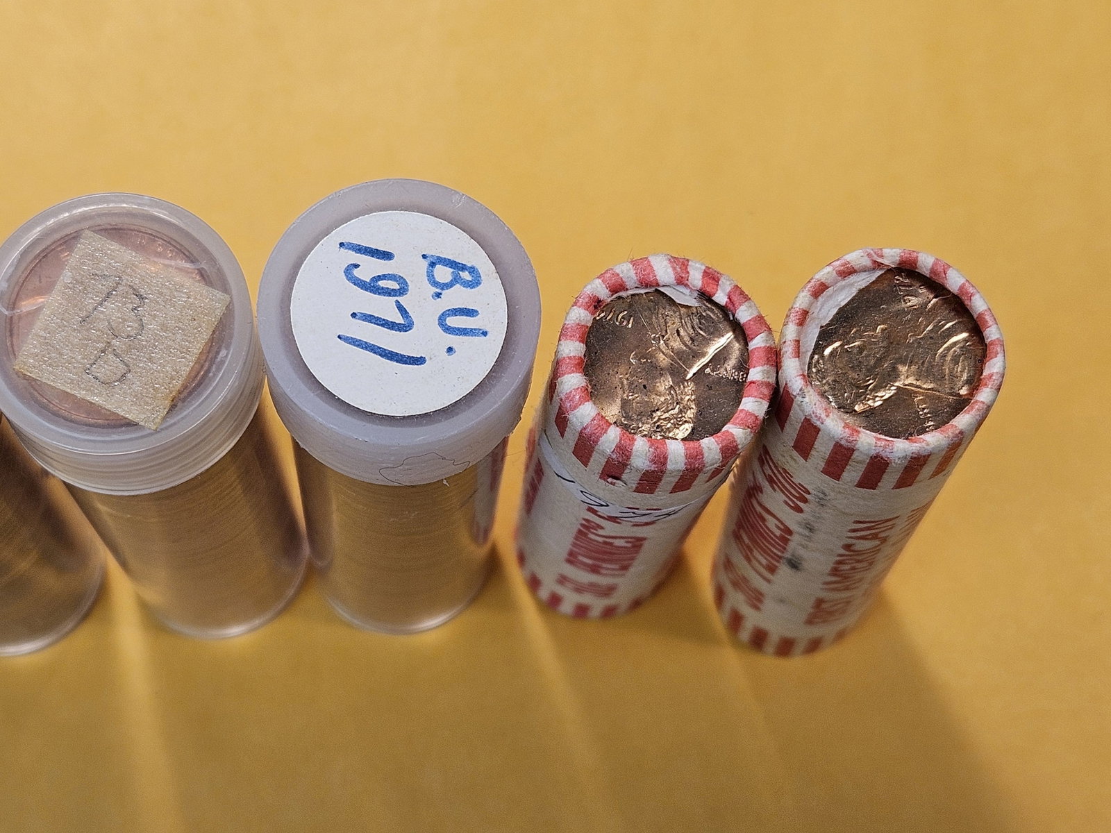 Seven Brilliant Uncirculated Full Rolls of Lincoln Memorial Cents - 5