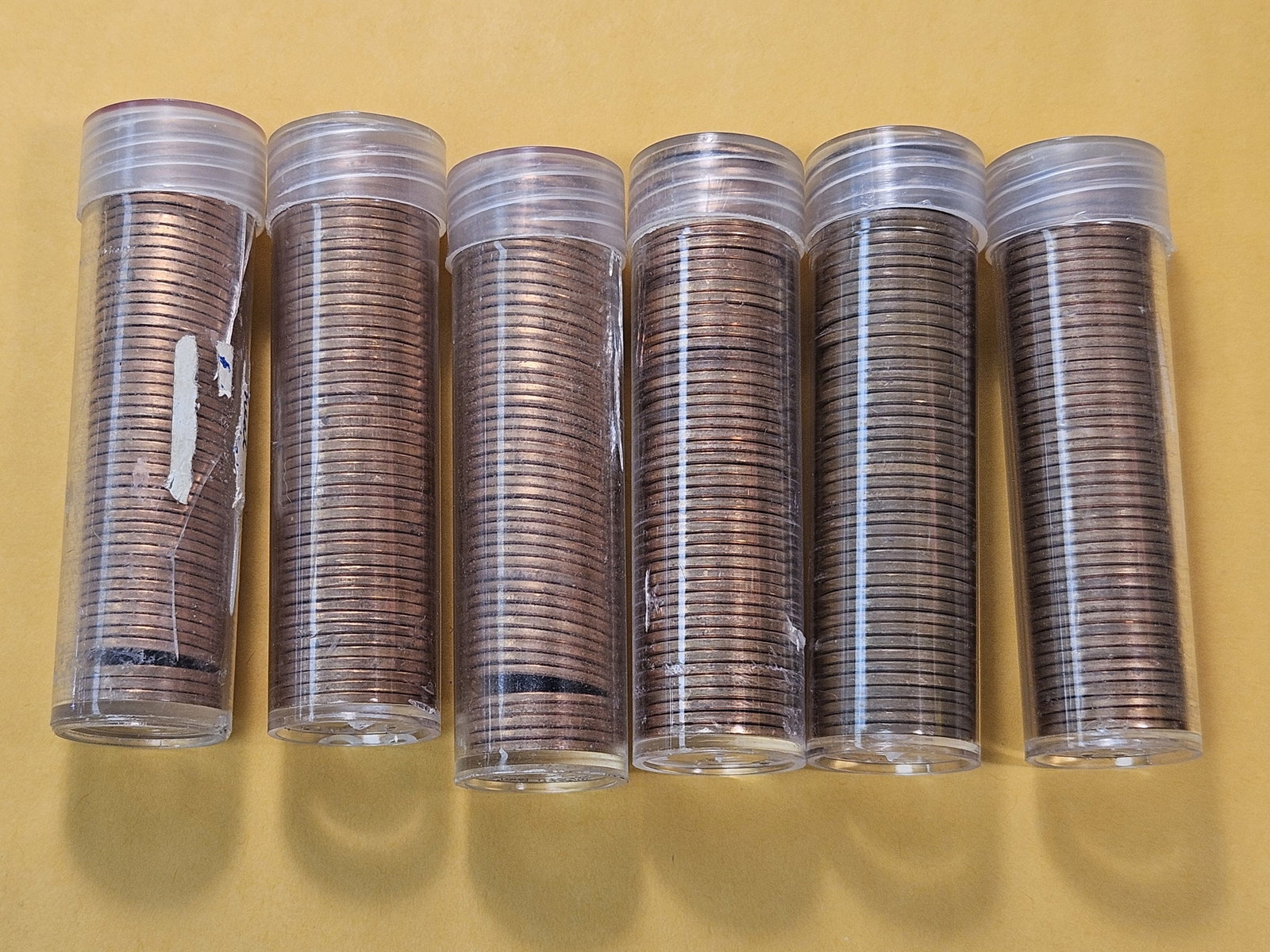 Six Brilliant Uncirculated Full Rolls of Lincoln Memorial Cents - 2