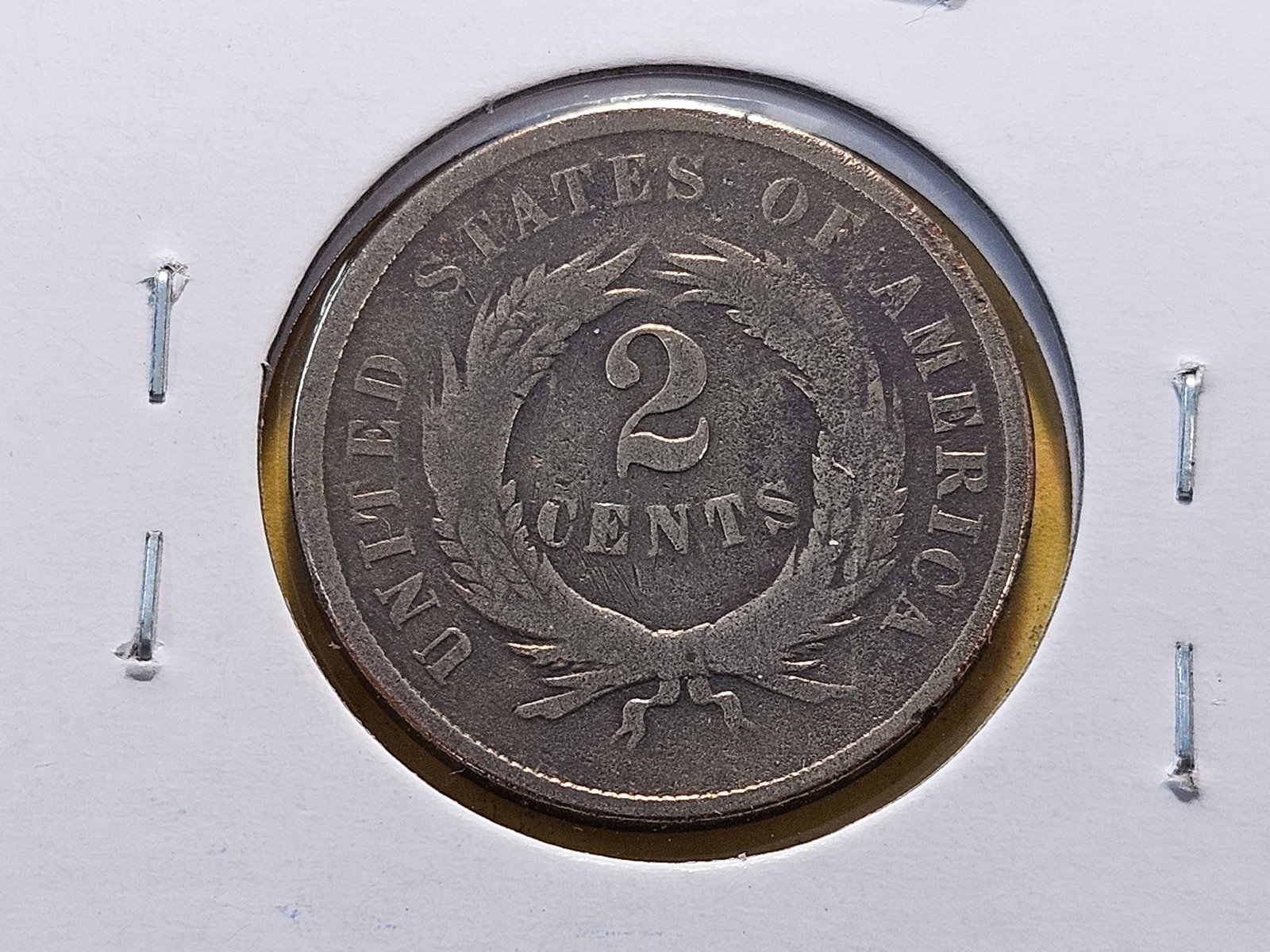 Two Circulated Two Cent Pieces - 5