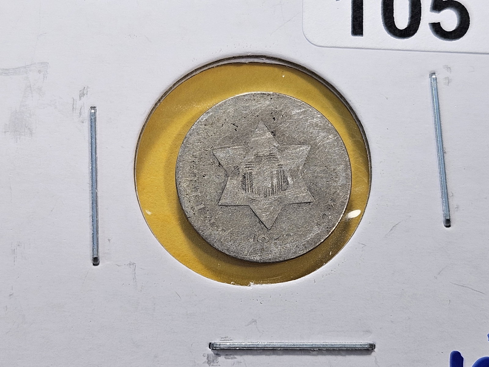 1854 Three Cent Silver Trime - 2