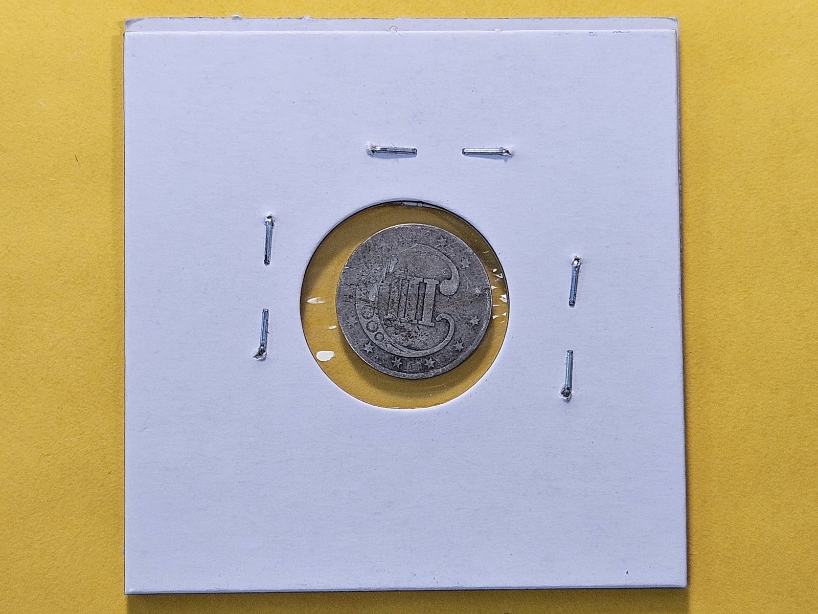 1854 Three Cent Silver Trime - 4