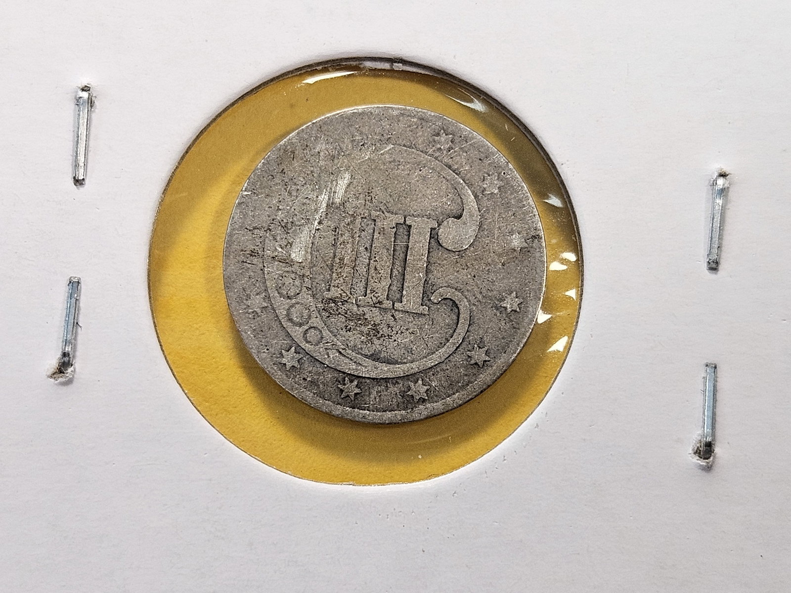 1854 Three Cent Silver Trime - 5