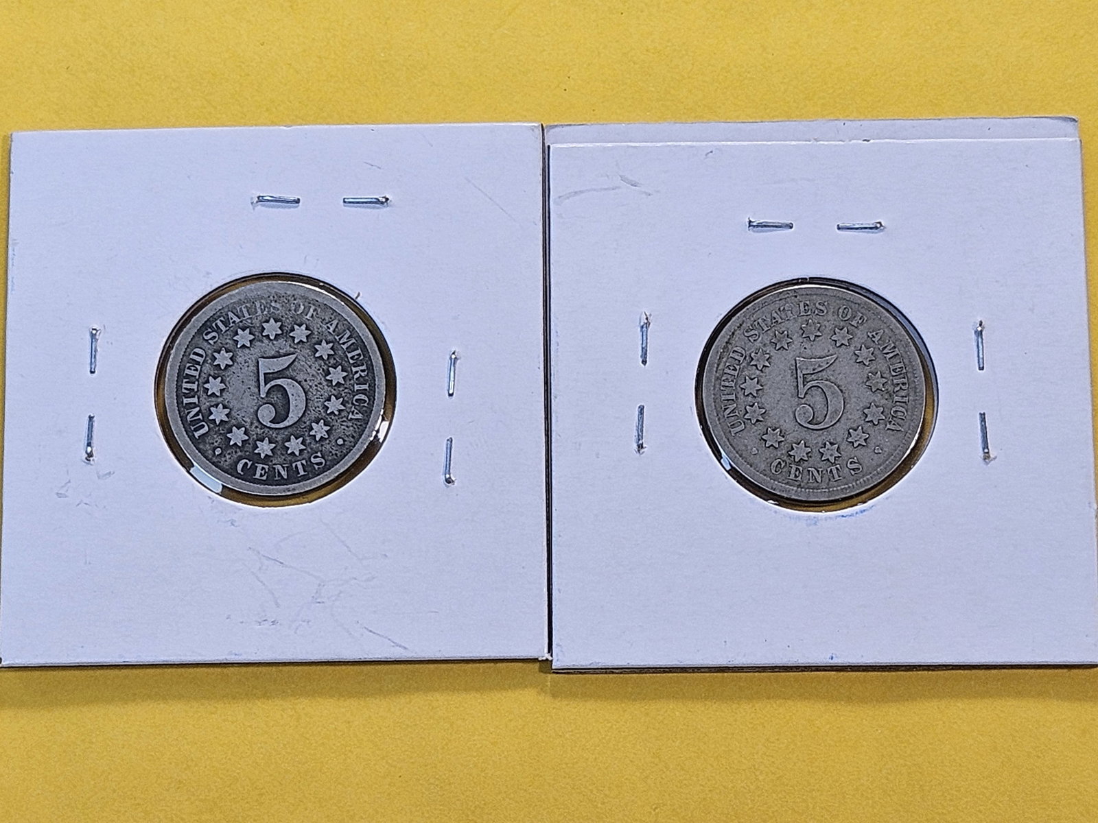Two 1869 Shield Nickels - 4