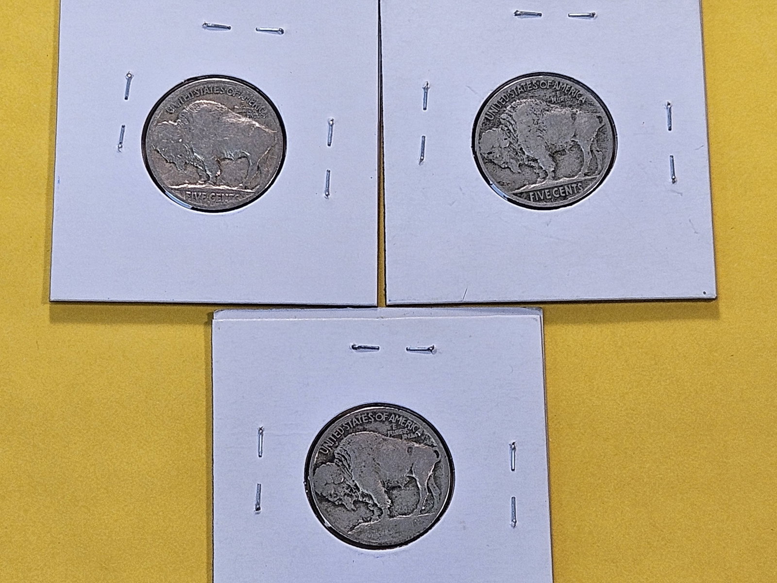 Three Little Better Date Buffalo Nickels - 5