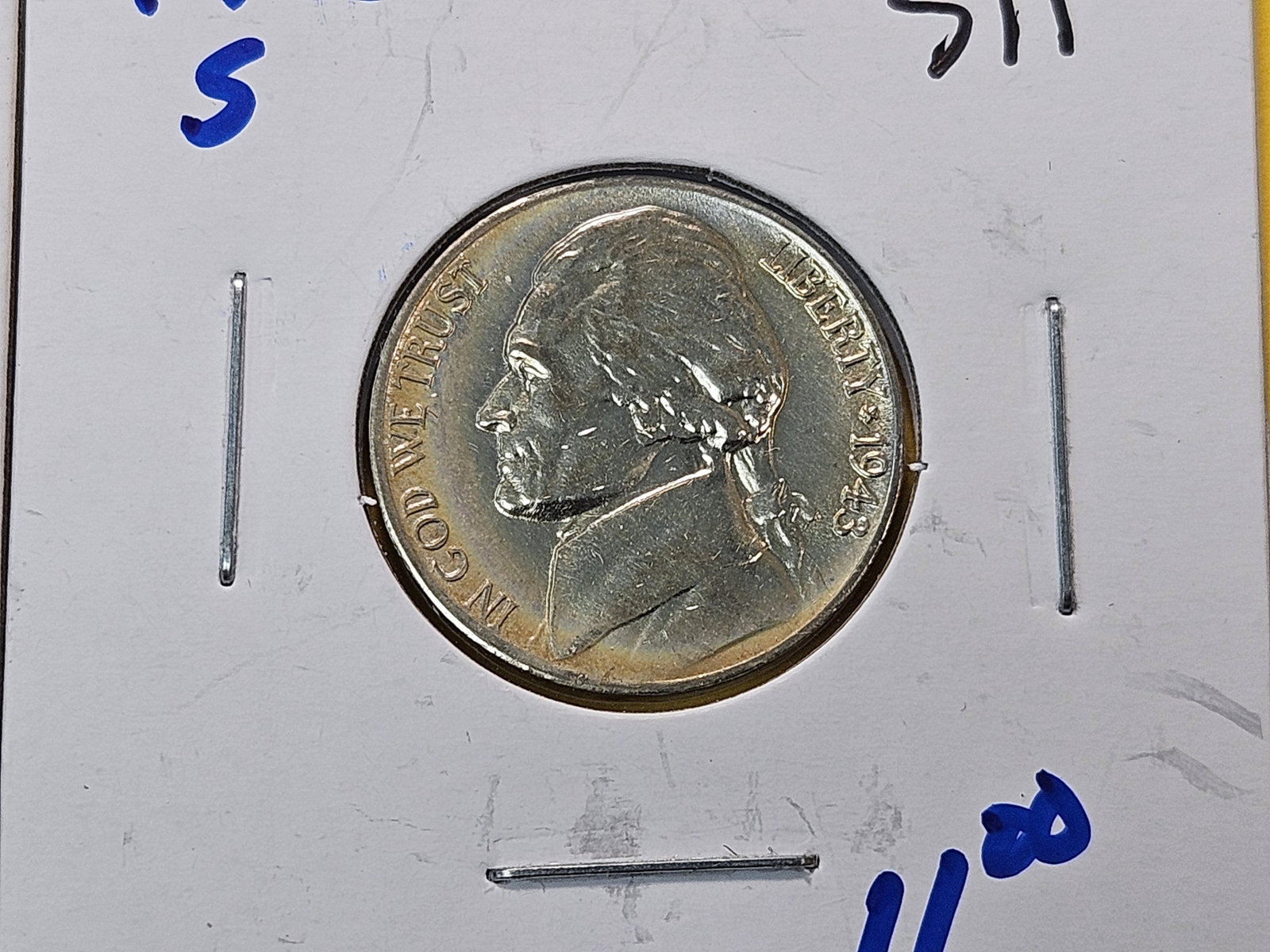 Six Wartime Silver Jefferson Nickels - 3