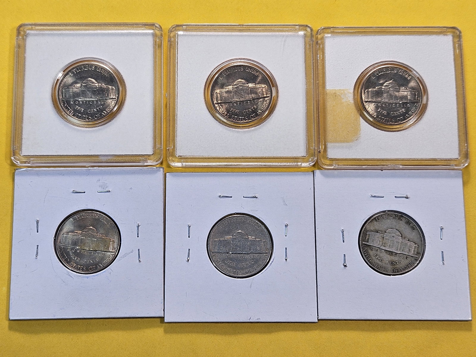 Six Mixed Jefferson Nickels - 6