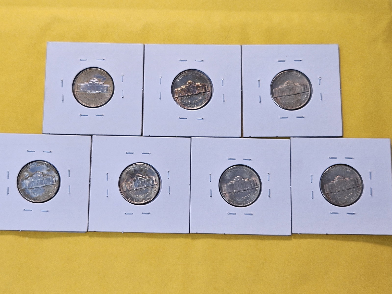 Seven Brilliant Uncirculated Jefferson Nickels - 9
