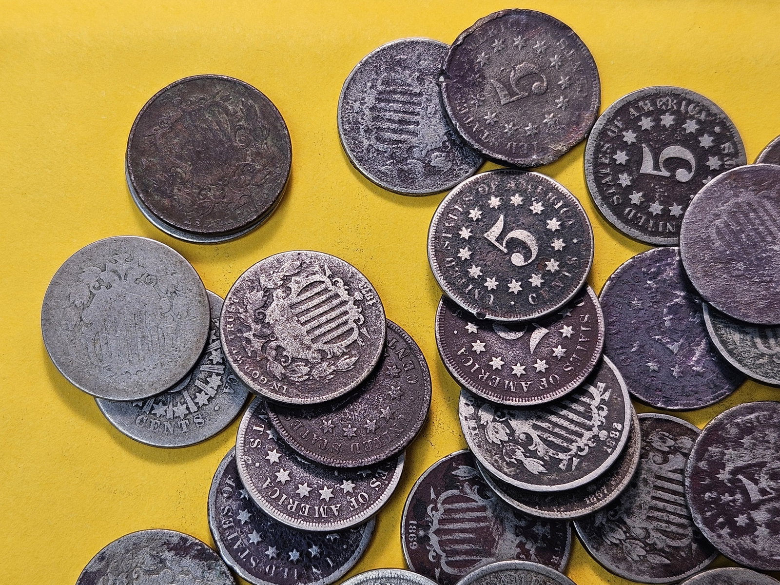 Bag of Forty Mixed Shield Nickels - 2