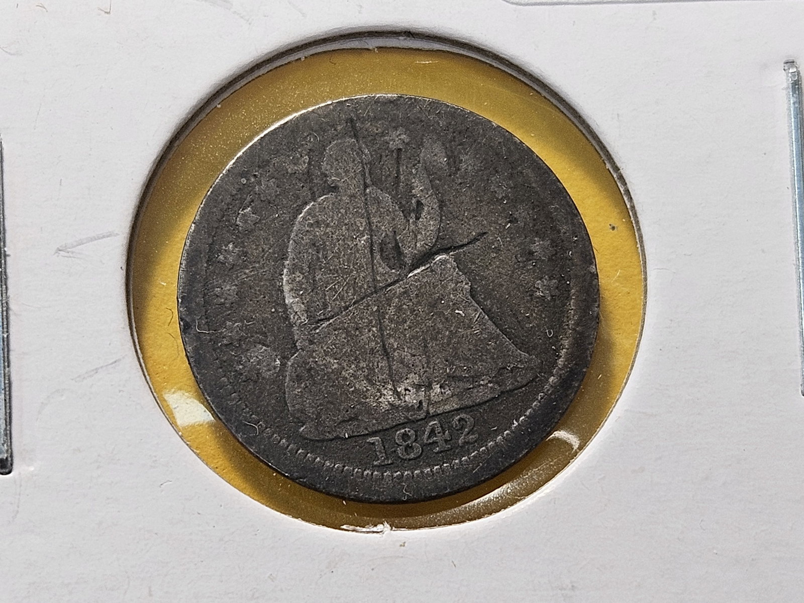 1842 Seated Liberty Silver Half Dime: Circulated