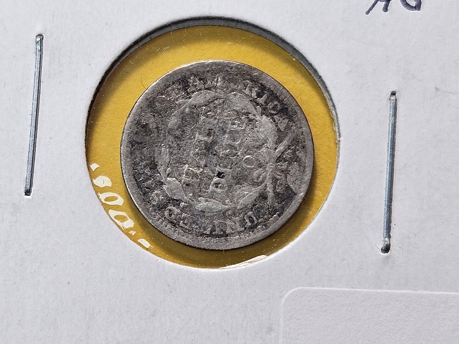 Two Circulated Seated Liberty Silver Half Dimes - 2