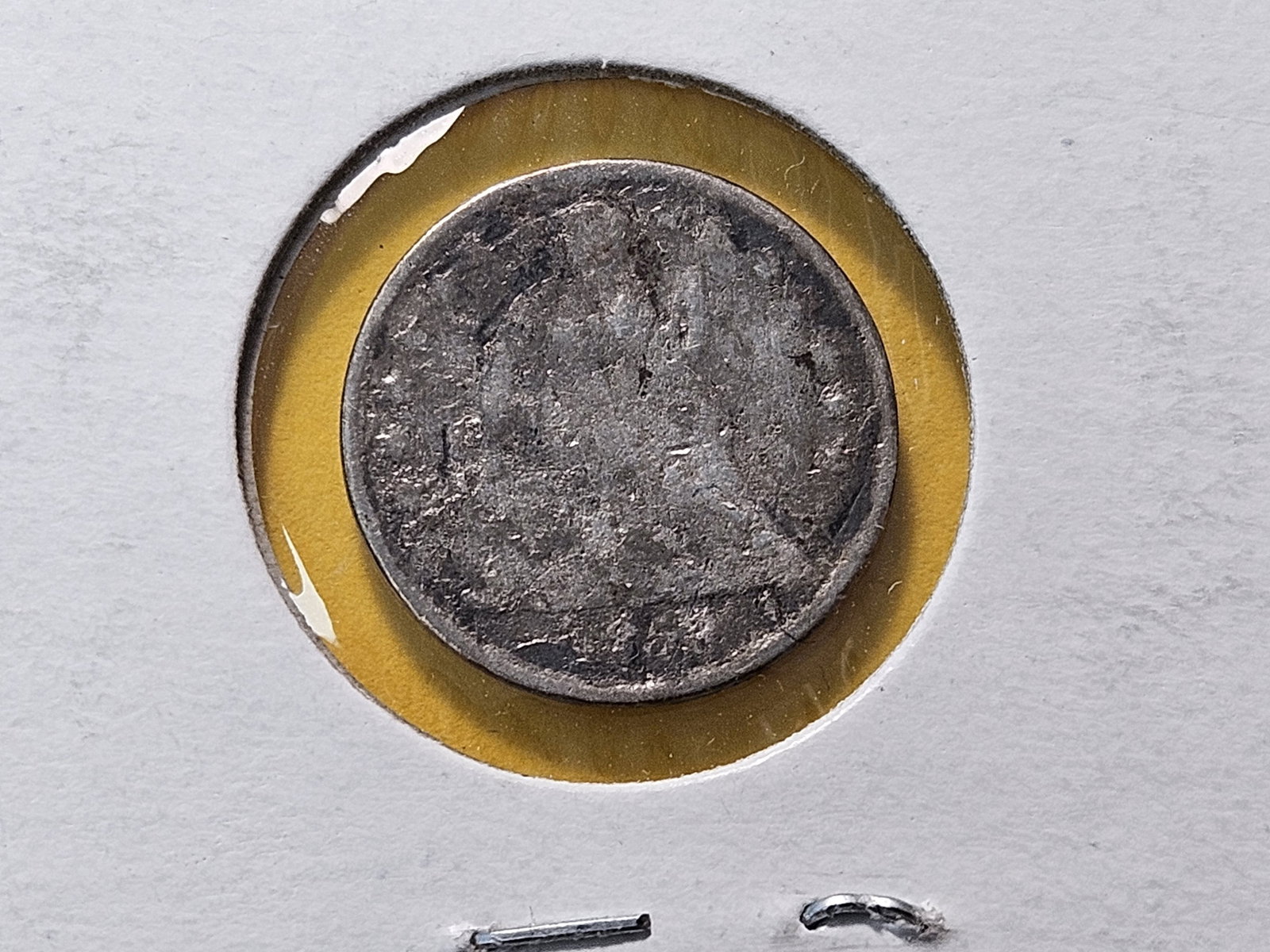 Two Circulated Seated Liberty Silver Half Dimes - 5