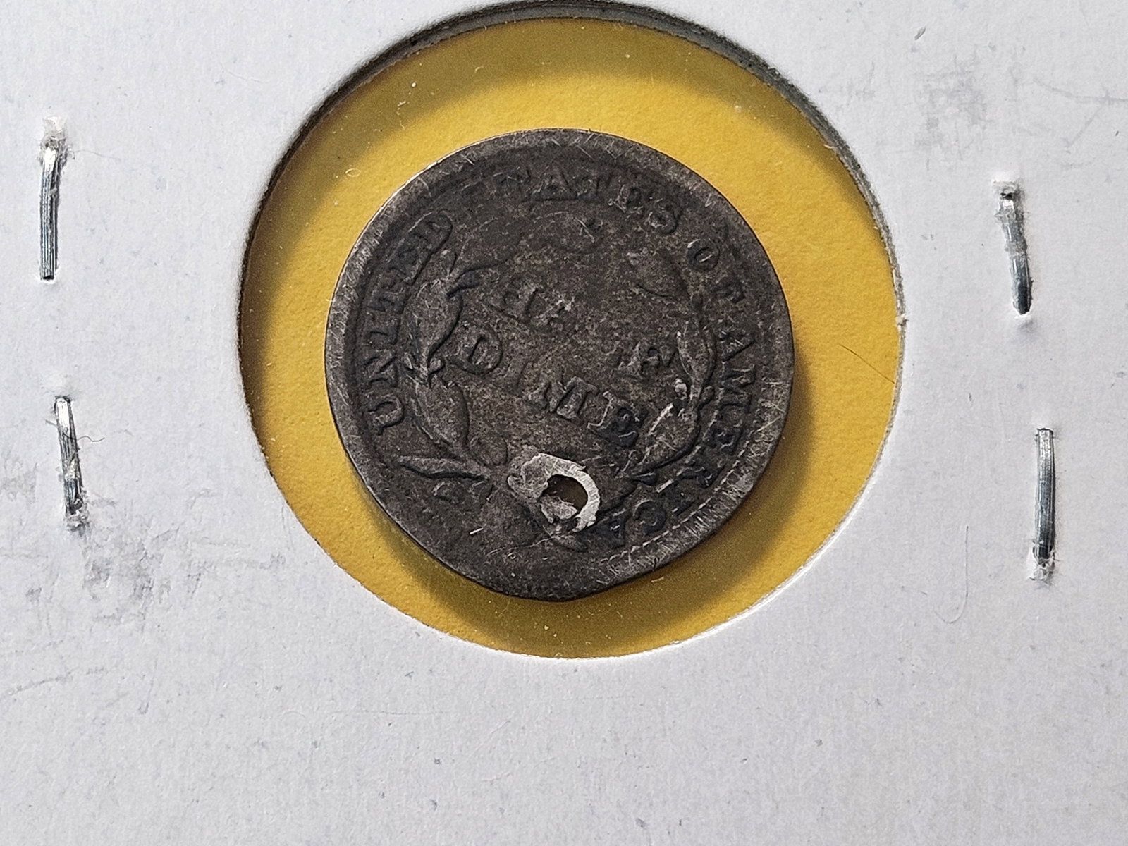 Two Circulated Seated Liberty Silver Half Dimes - 6
