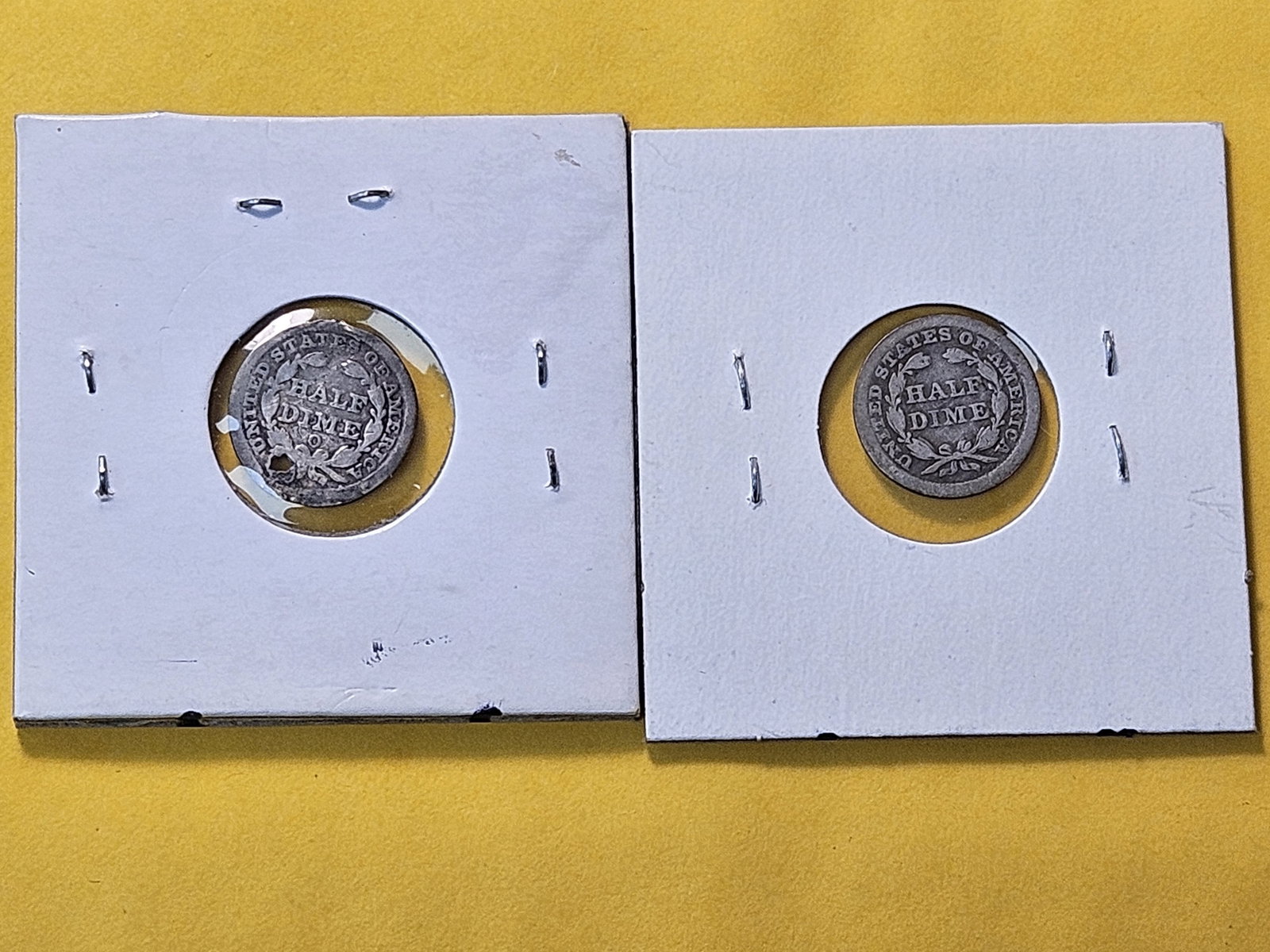Two Circulated Seated Liberty Silver Half Dimes - 4