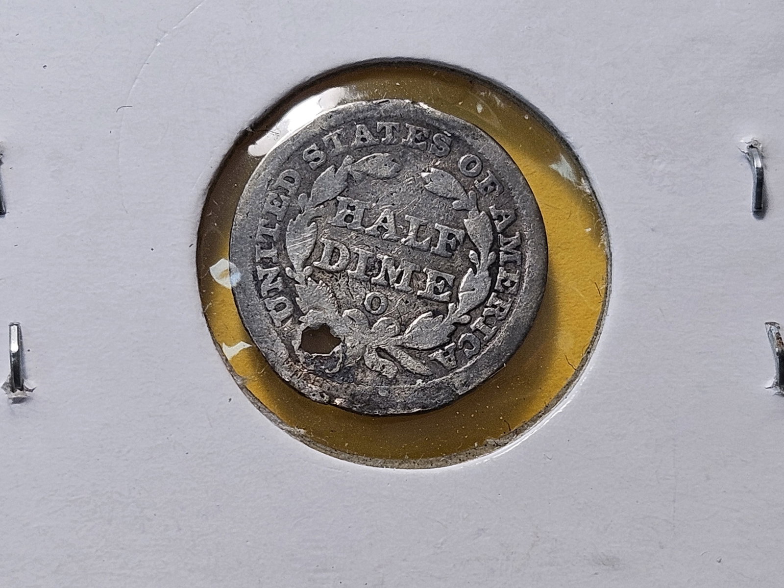 Two Circulated Seated Liberty Silver Half Dimes - 5