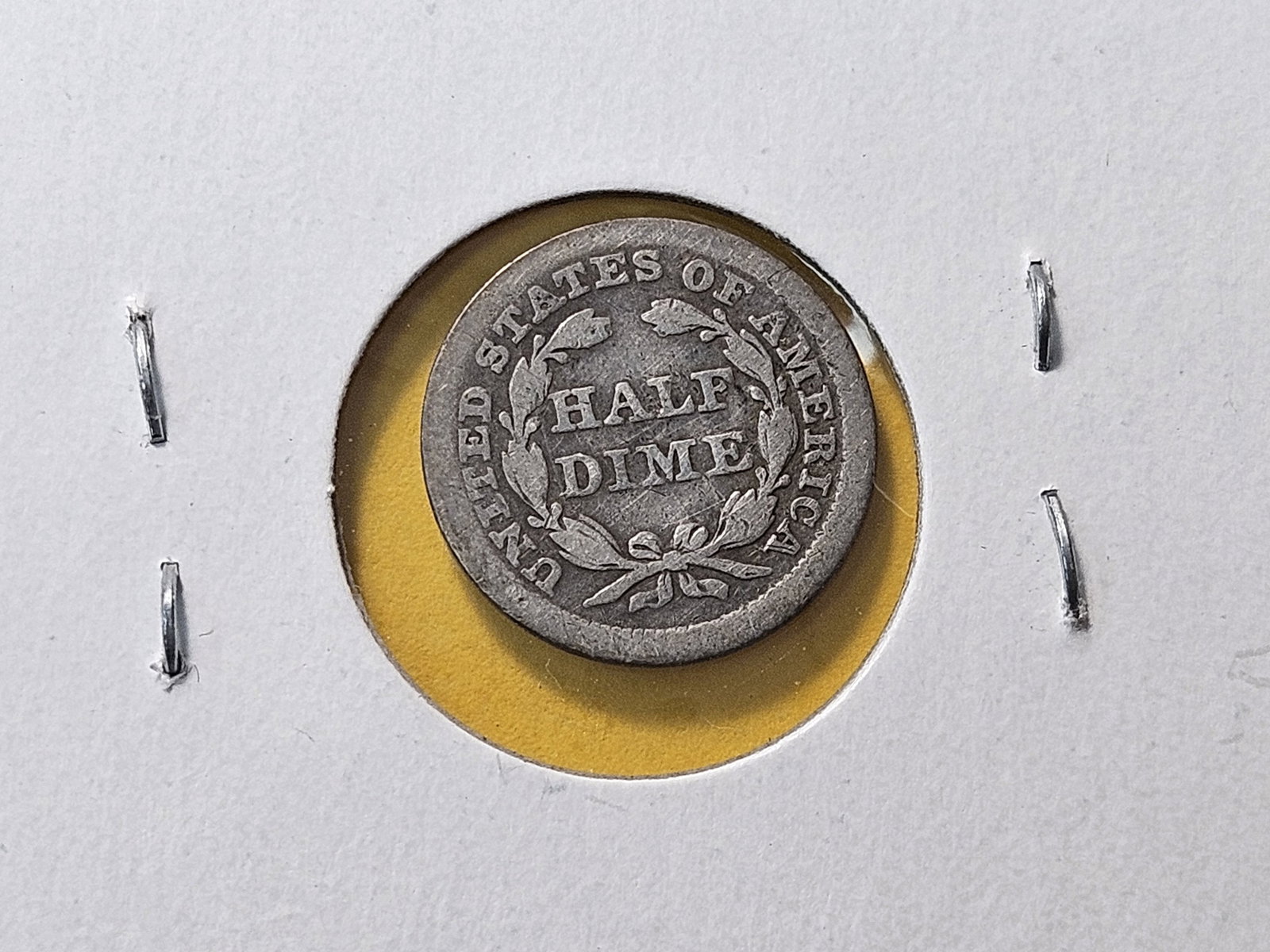 Two Circulated Seated Liberty Silver Half Dimes - 6
