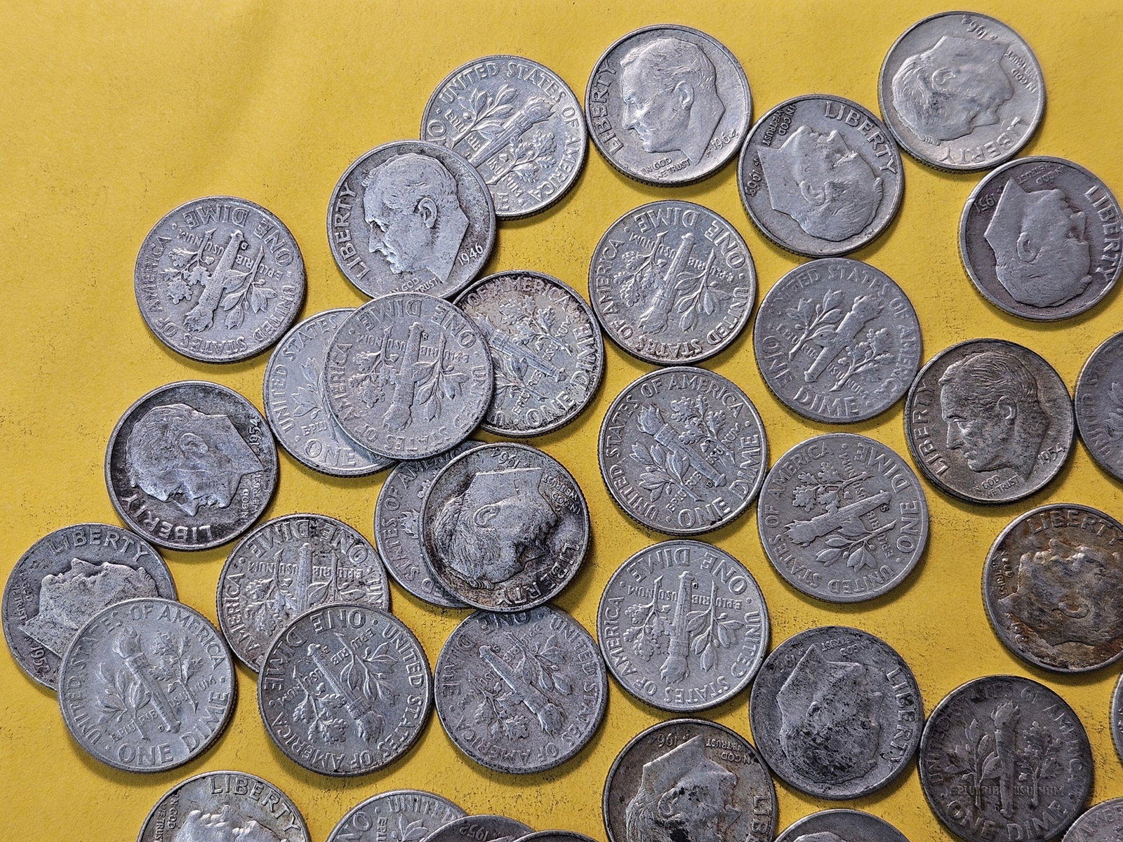 Fifty Mixed Roosevelt Silver Dimes - 2