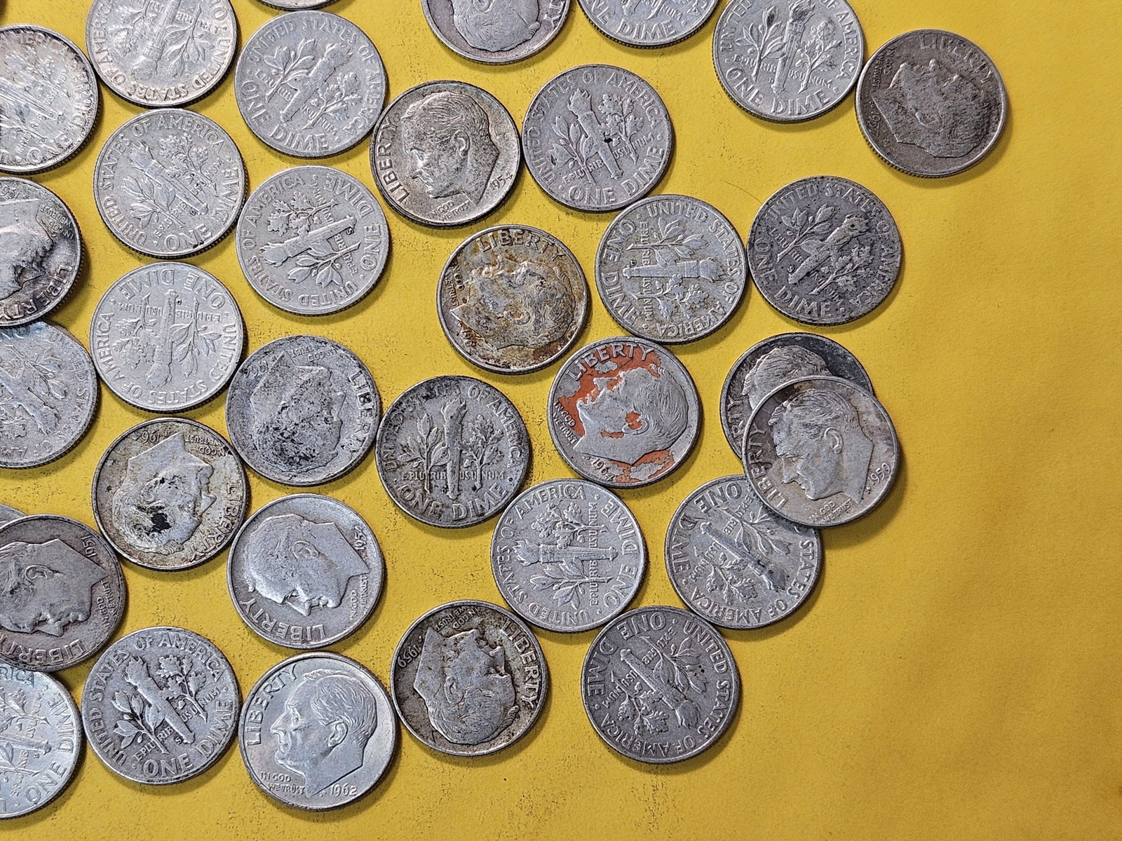 Fifty Mixed Roosevelt Silver Dimes - 3