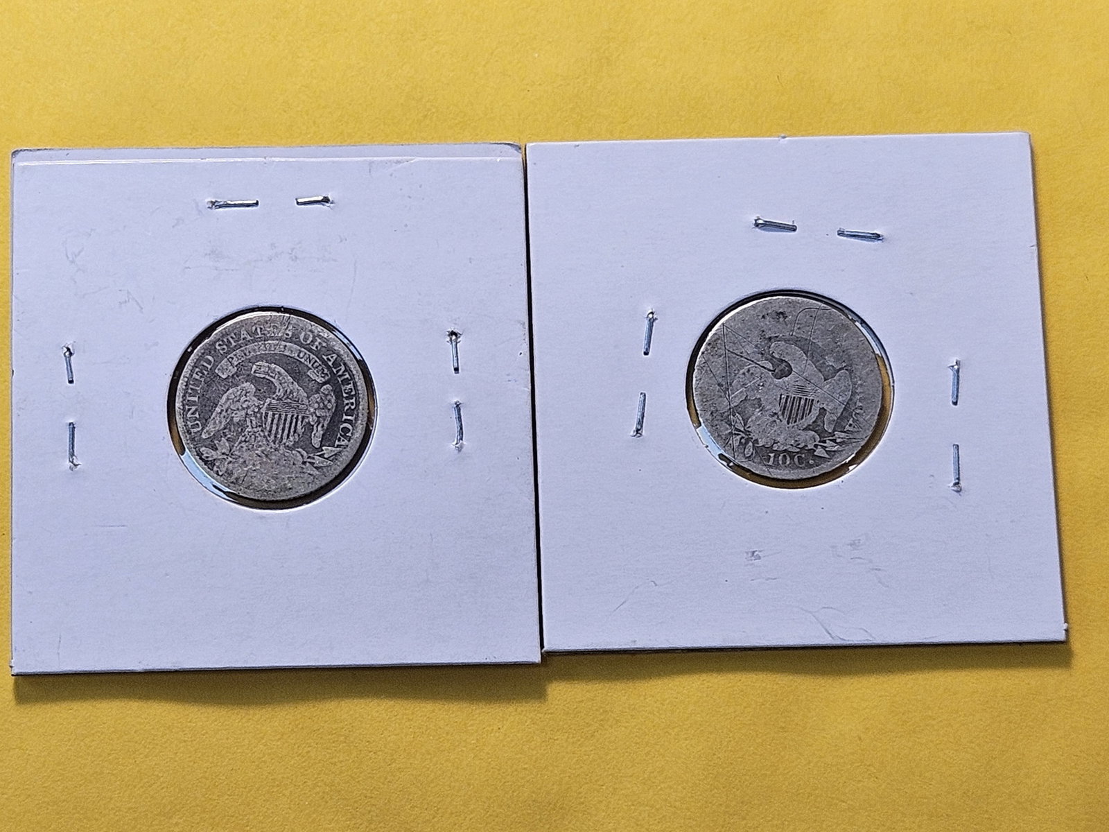 Two Circulated Bust Silver Dimes - 4