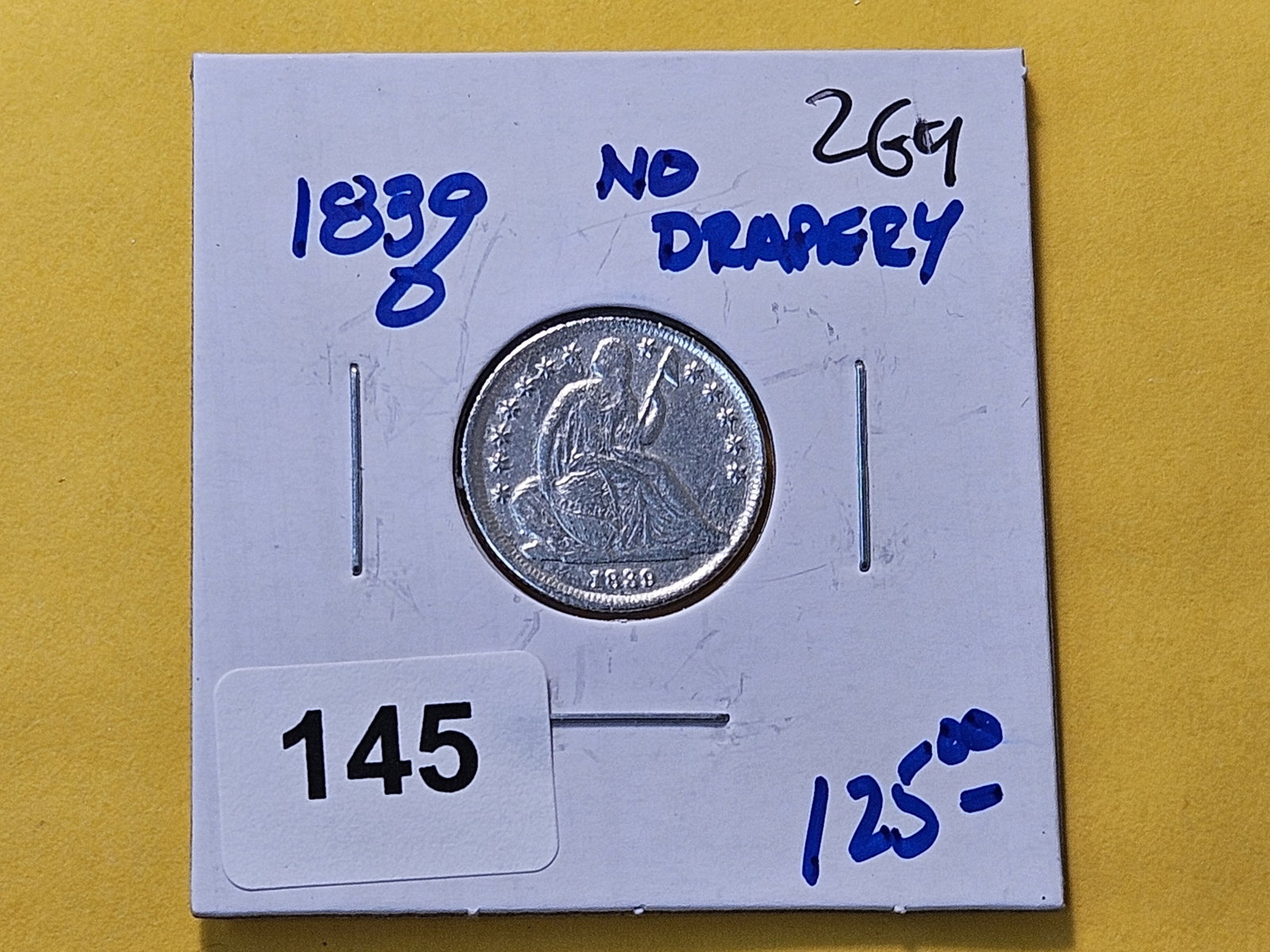 Better Grade 1839-O No Drapery Seated Liberty Silver Dime - 2