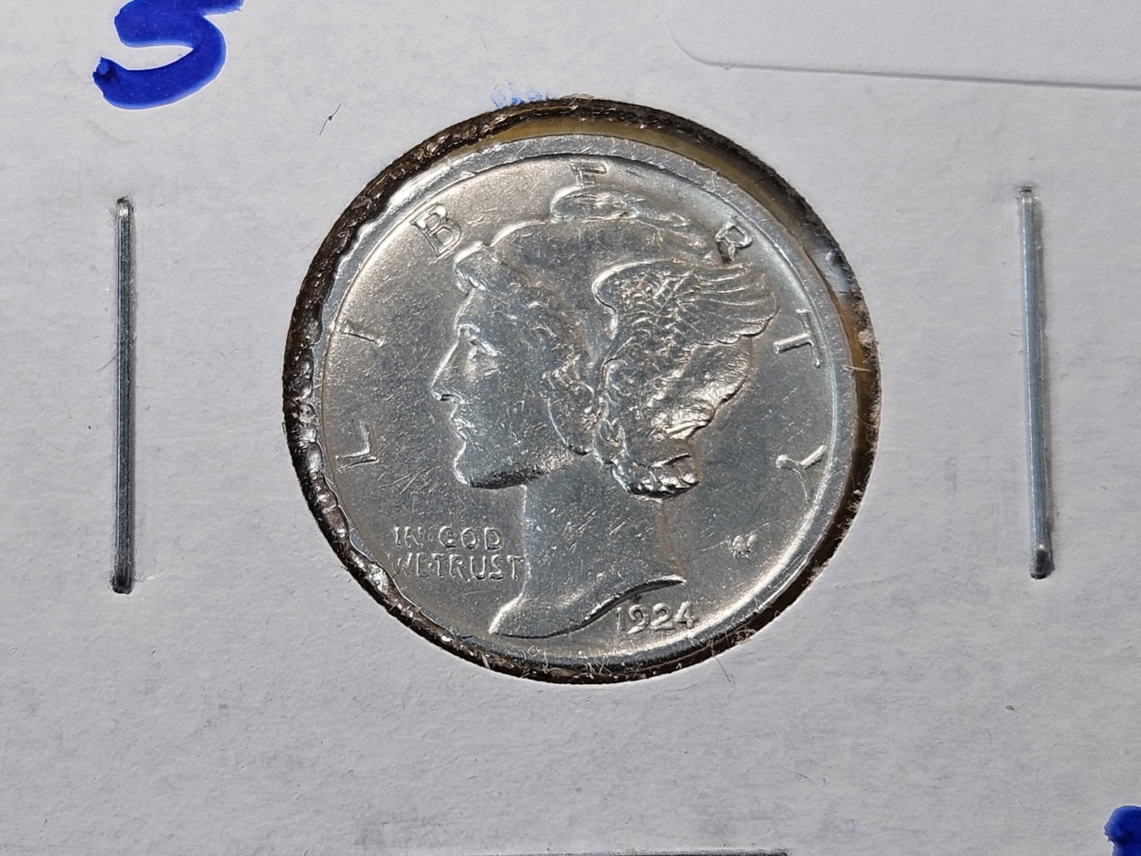 Better Grade 1924-S Mercury Silver Dime: In Extra Fine!