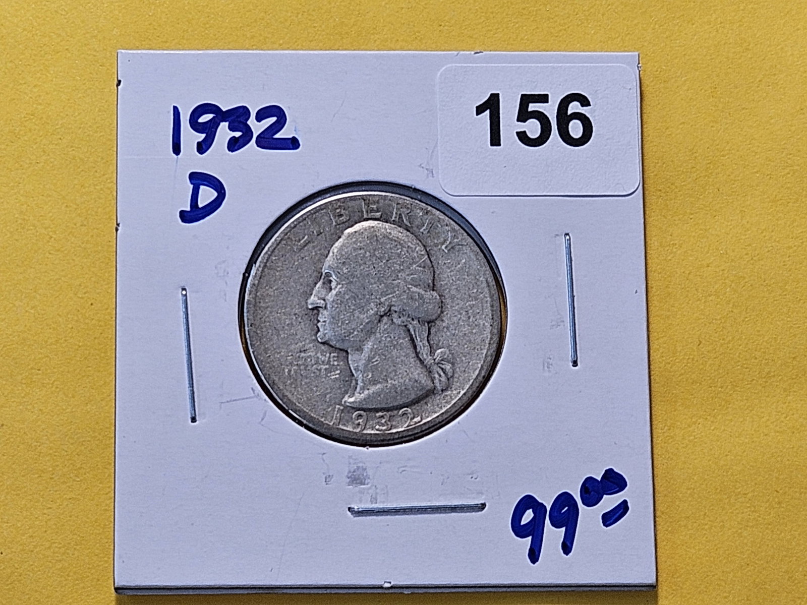 KEY DATE! 1932-D Washington Silver Quarter - 2