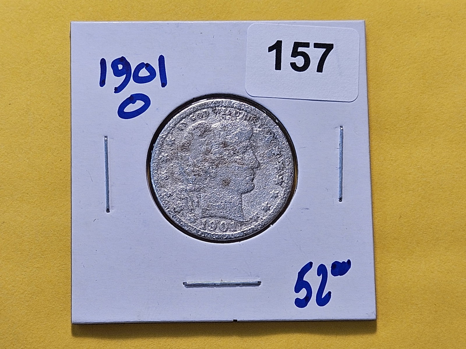 Better Date 1901-O Barber Silver Quarter - 2