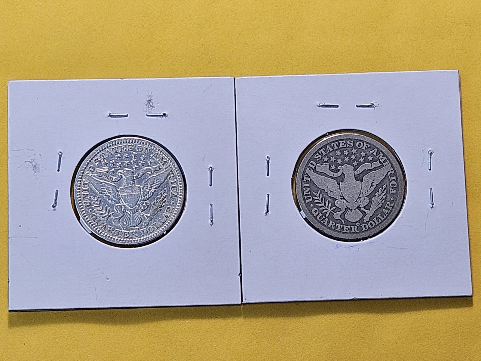 Two Circulated Barber Silver Quarters - 4