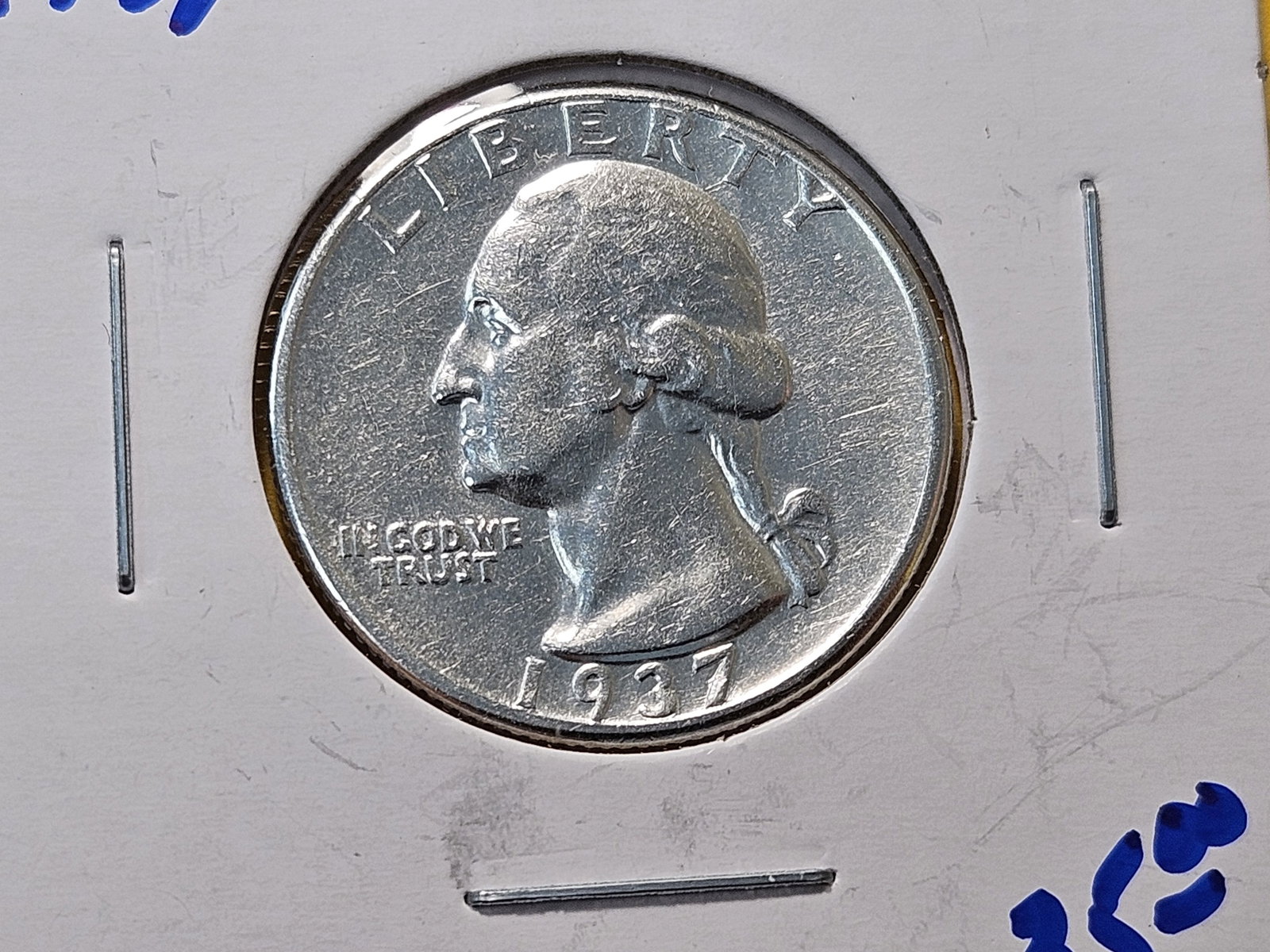 Three About Uncirculated Washington Silver Quarters - 3
