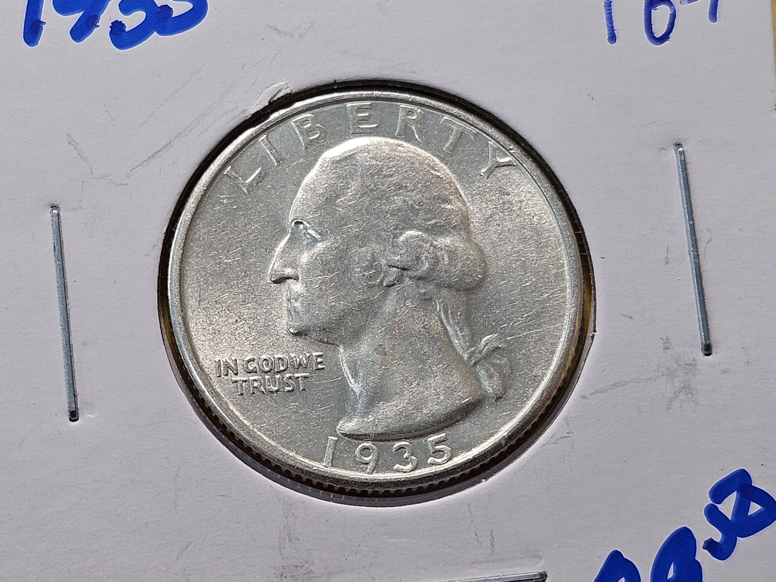 Three About Uncirculated Washington Silver Quarters - 4