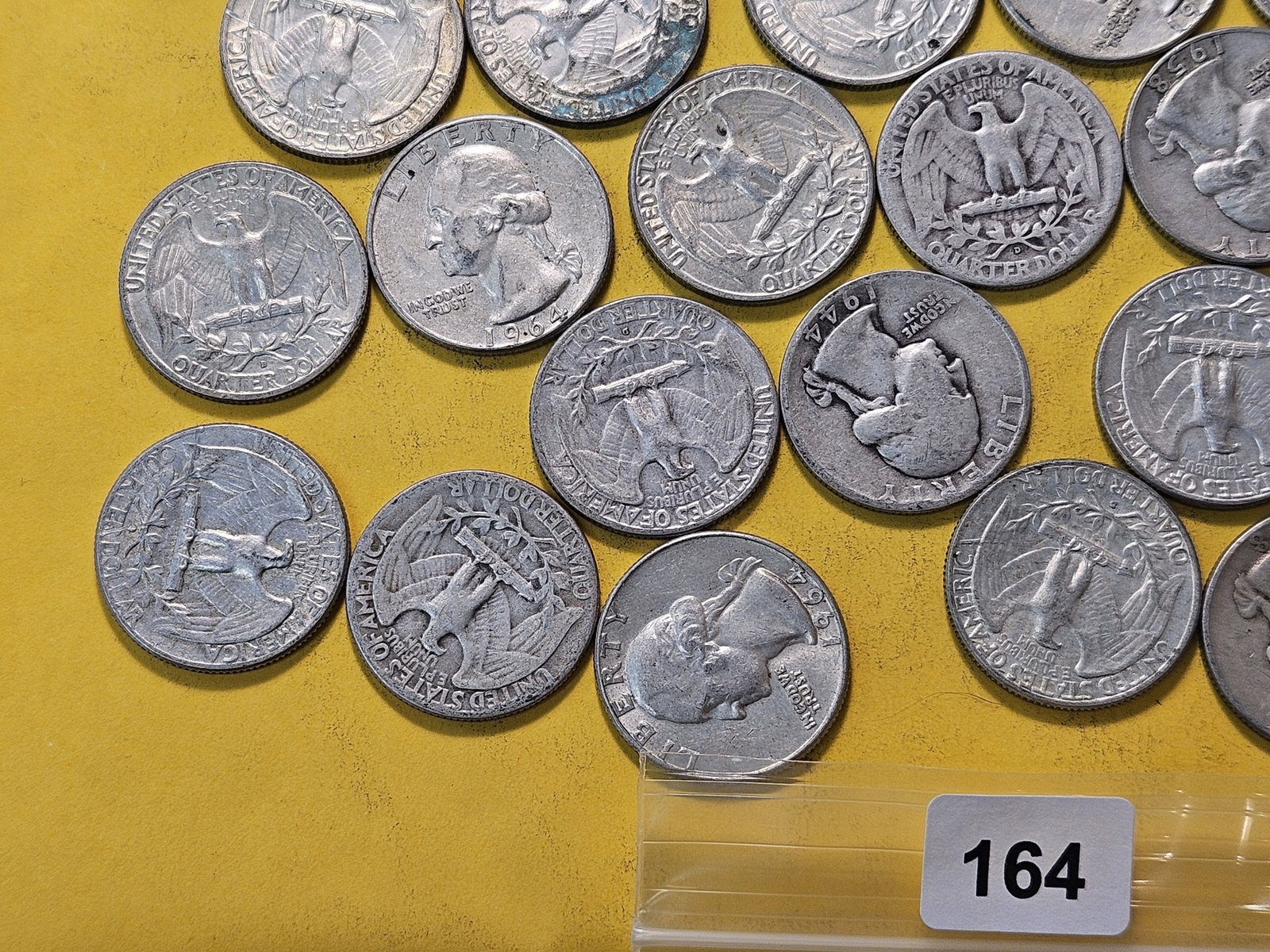 Forty Mixed Washington Silver Quarters - 4