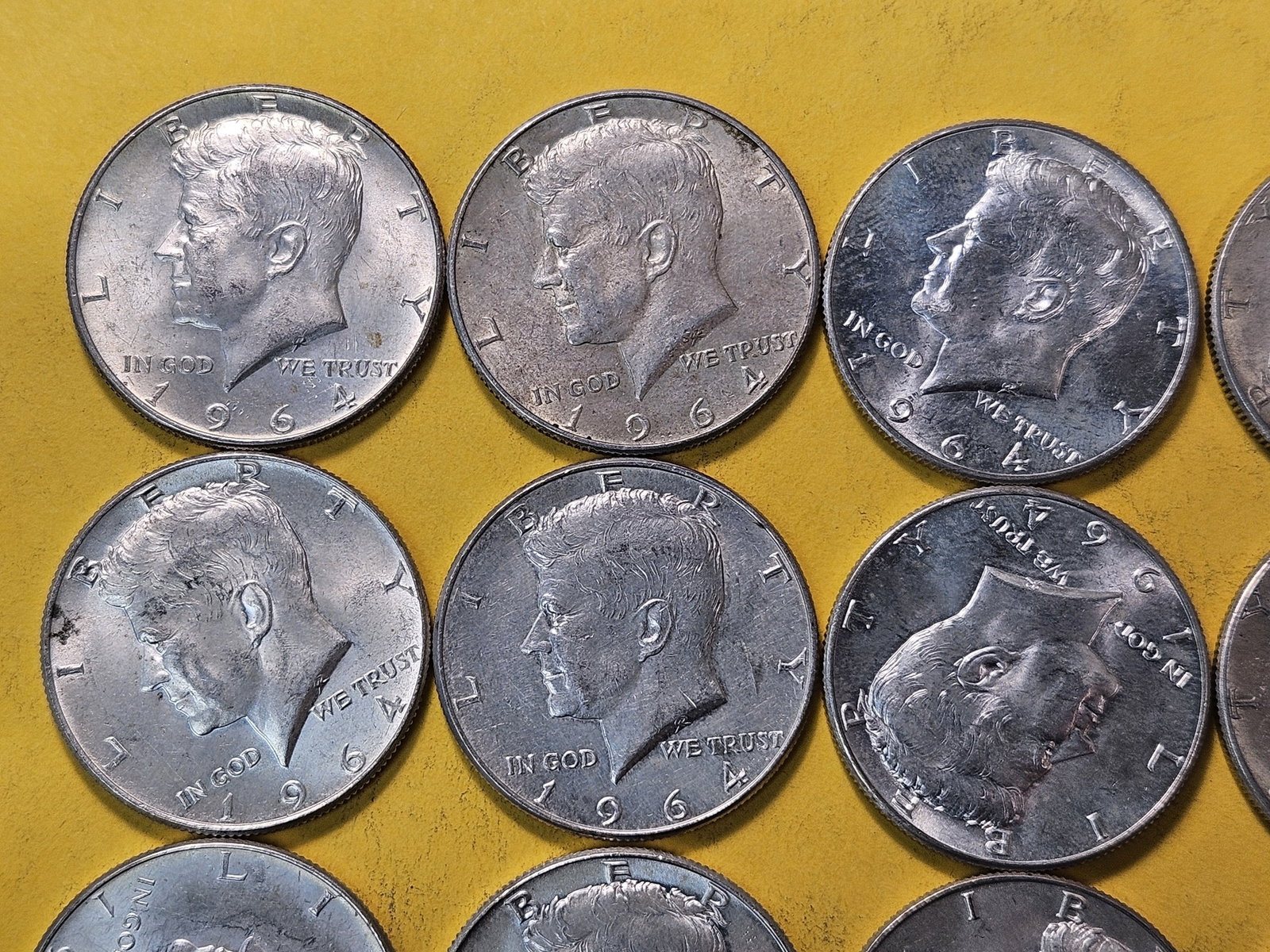 Nineteen 1964 Kennedy Silver Half Dollars - 2