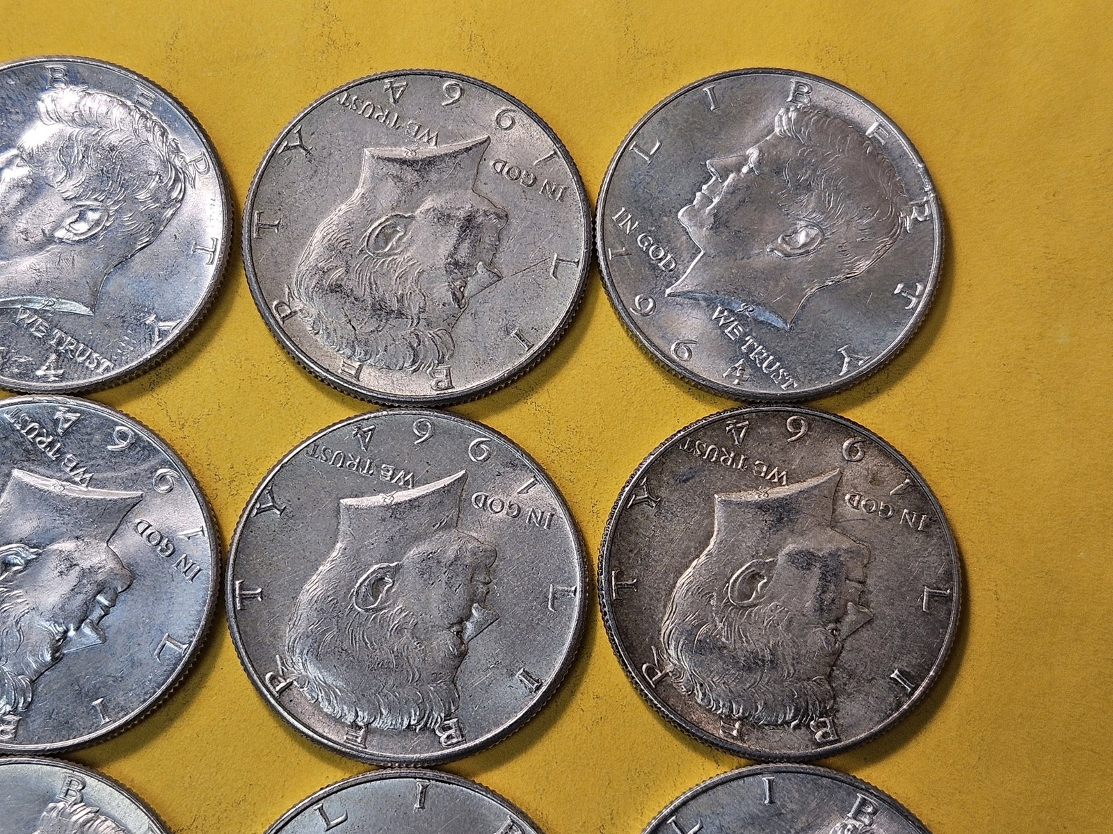 Nineteen 1964 Kennedy Silver Half Dollars - 3