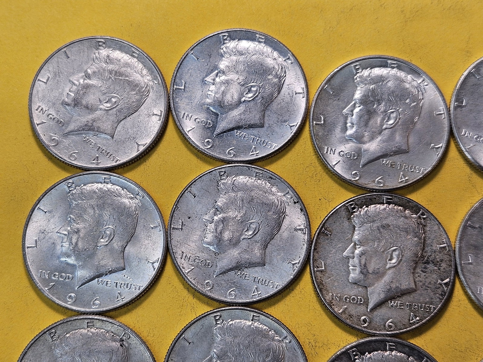 Nineteen 1964 Kennedy Silver Half Dollars - 2