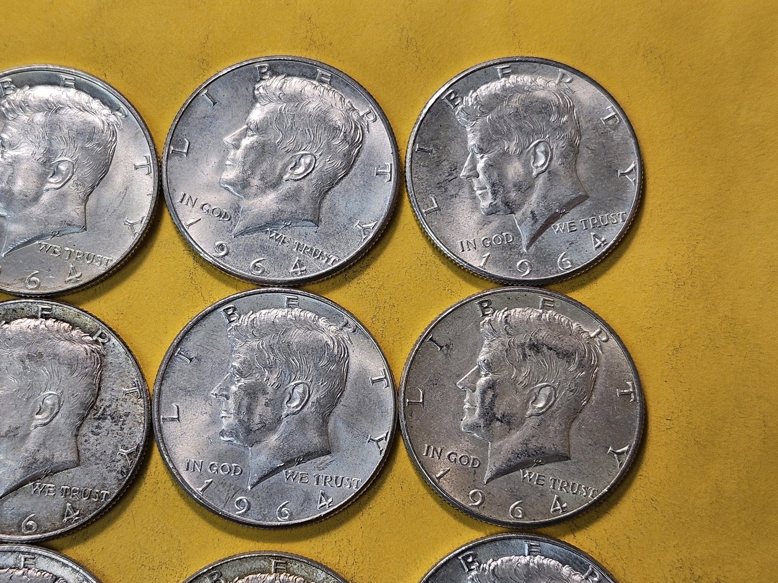 Nineteen 1964 Kennedy Silver Half Dollars - 3