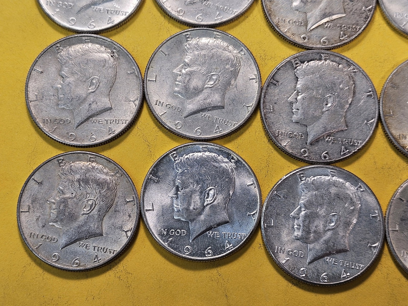 Nineteen 1964 Kennedy Silver Half Dollars - 4