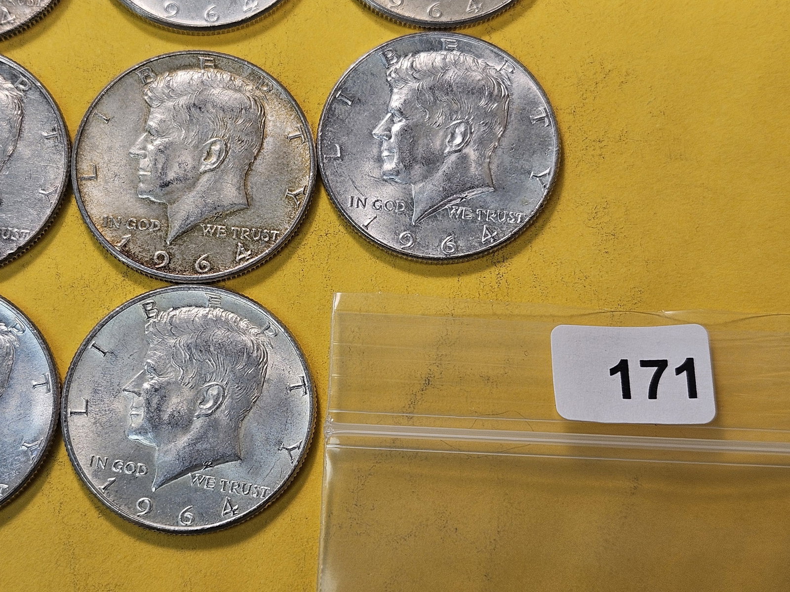 Nineteen 1964 Kennedy Silver Half Dollars - 5