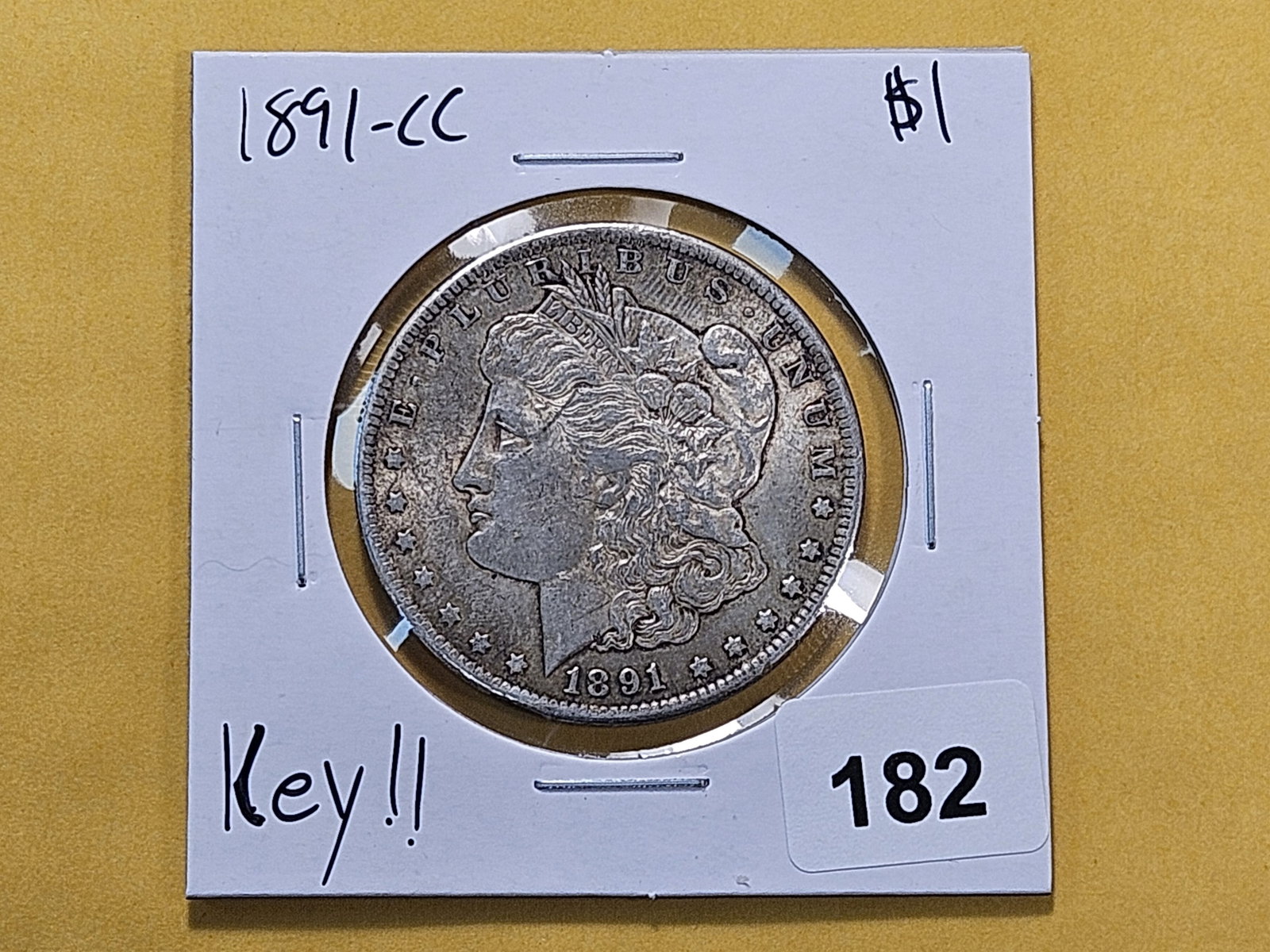 KEY DATE! Better Grade 1891-CC Morgan Silver Dollar - 2