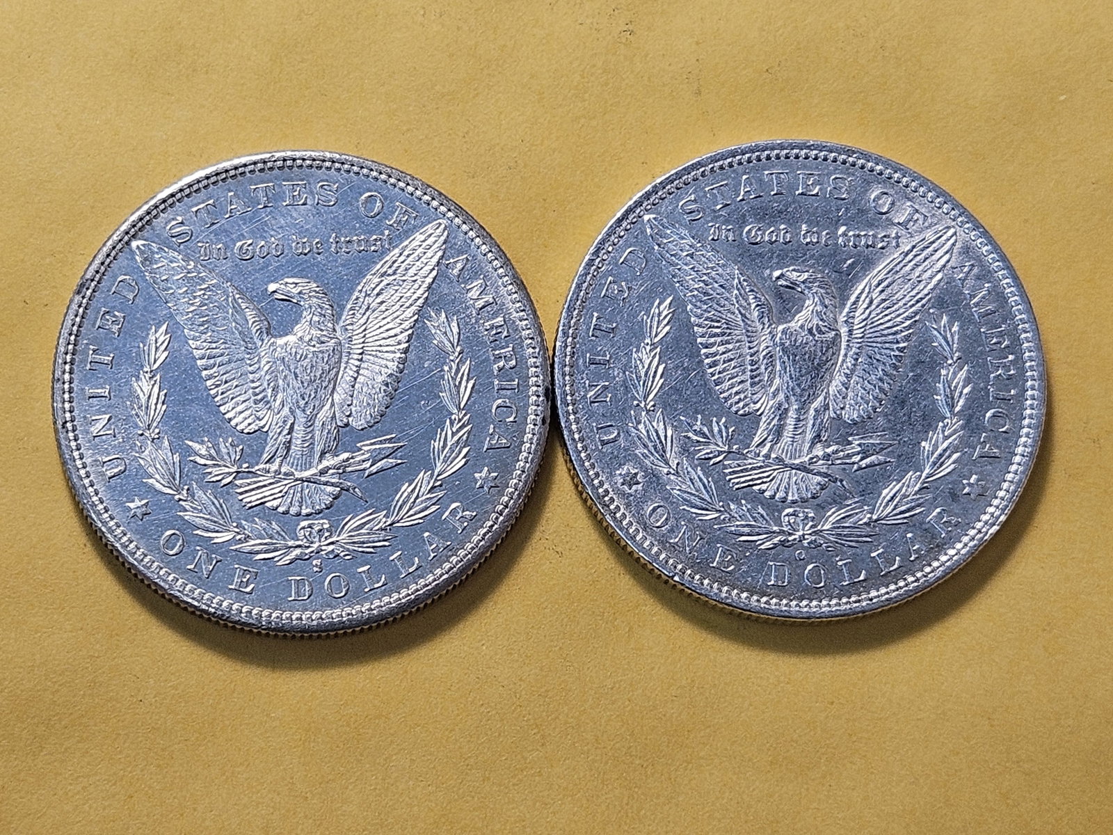 Two About Uncirculated Morgan Silver Dollars - 4