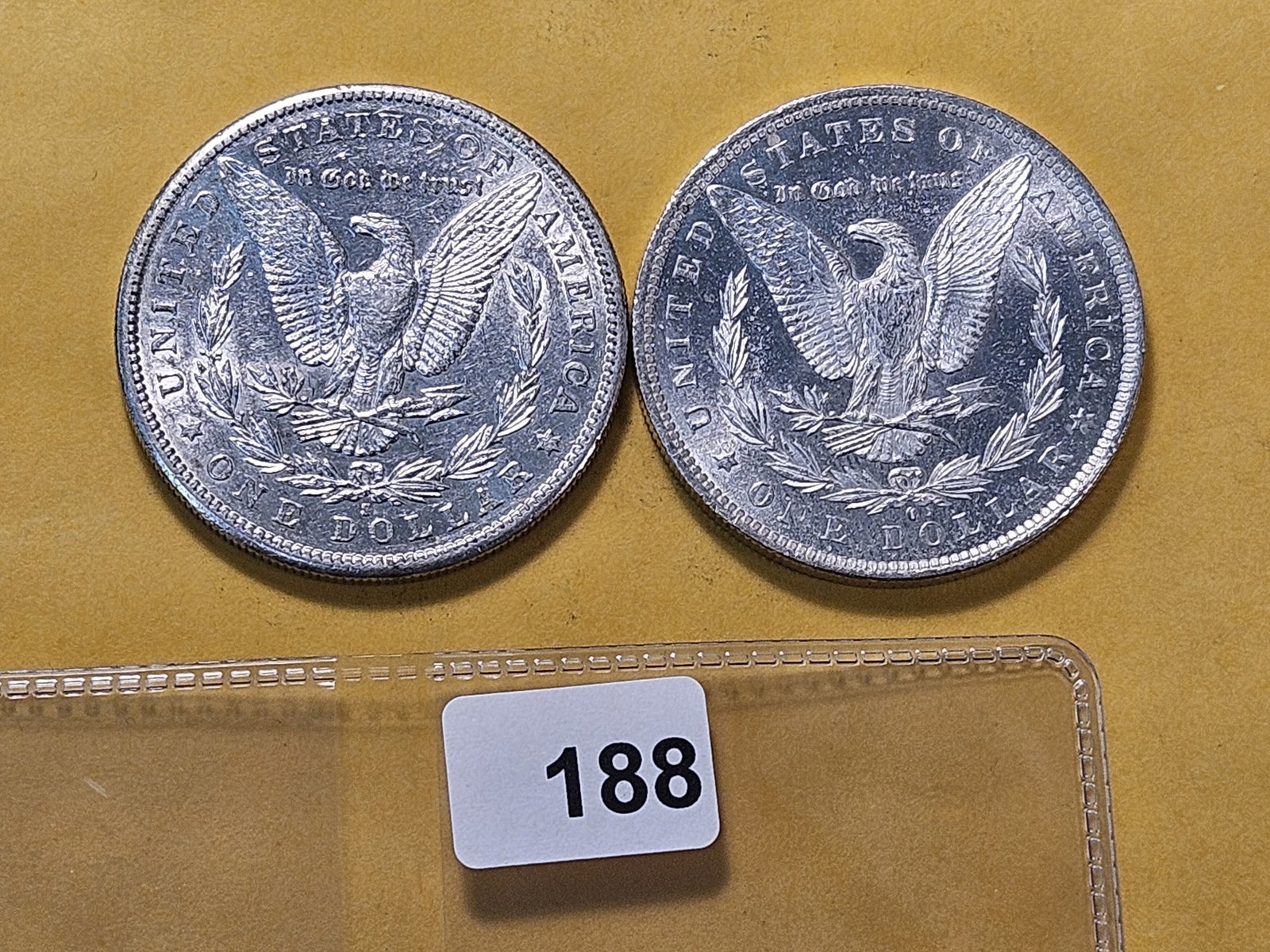 Two About Uncirculated Morgan Silver Dollars - 3