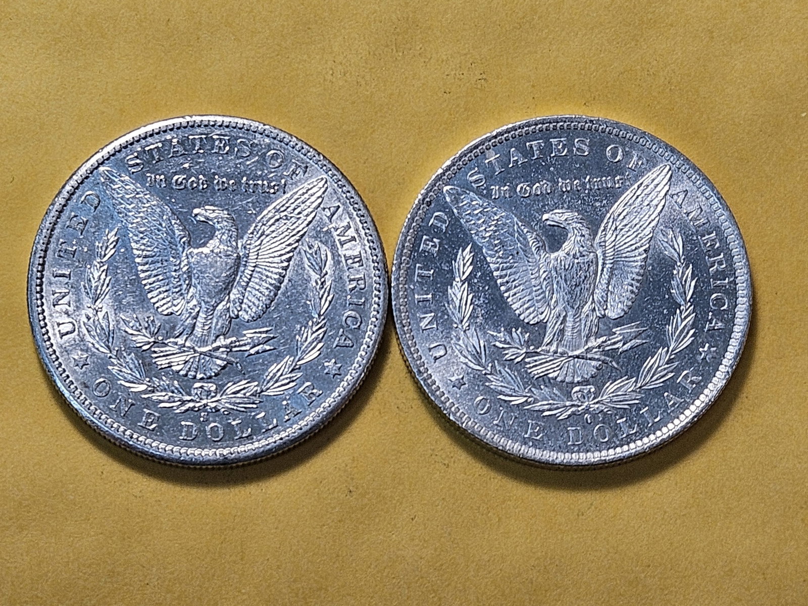 Two About Uncirculated Morgan Silver Dollars - 4