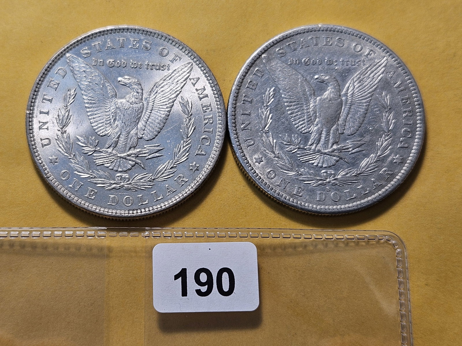 Two About Uncirculated Morgan Silver Dollars - 3
