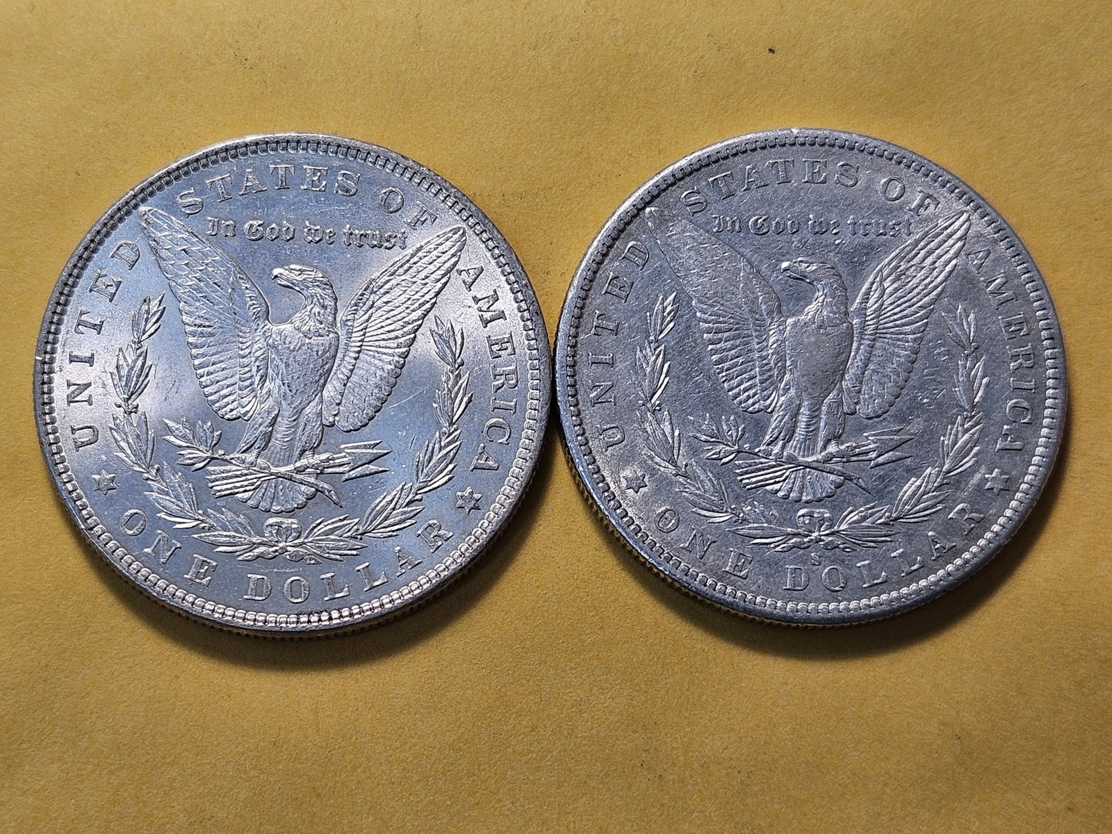 Two About Uncirculated Morgan Silver Dollars - 4