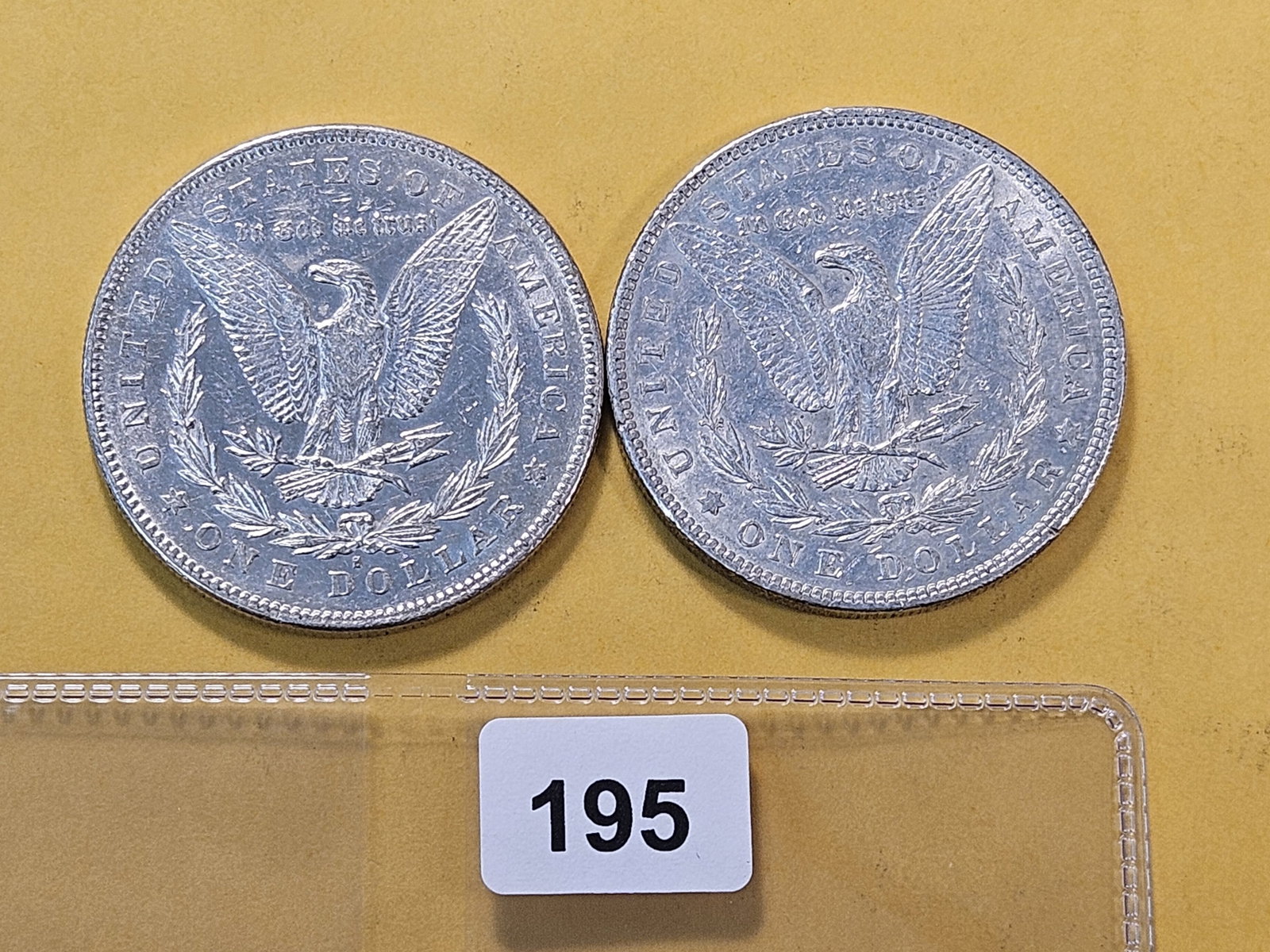 Two About Uncirculated Morgan Silver Dollars - 3